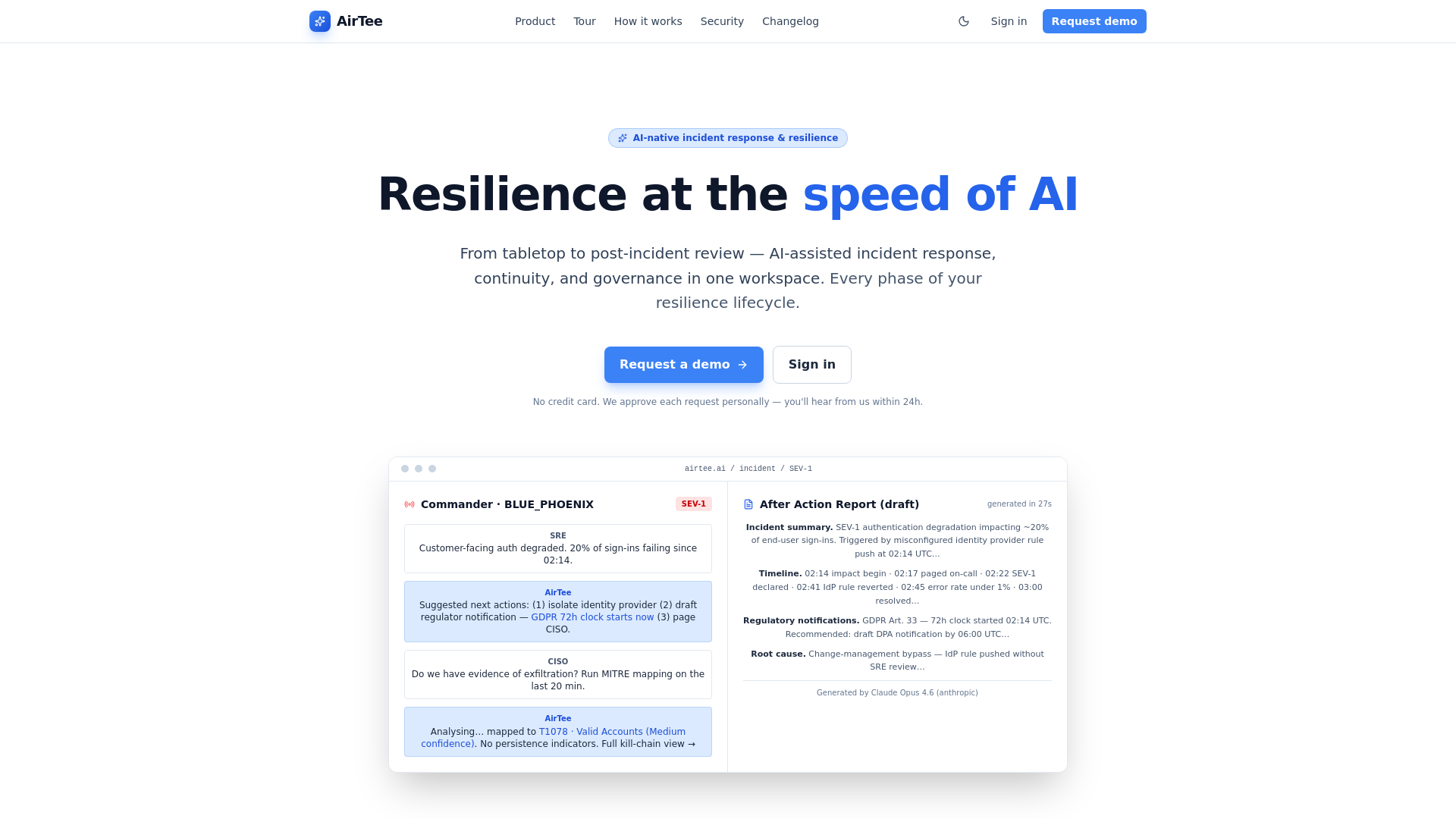 website screenshot of https://airtee.ai