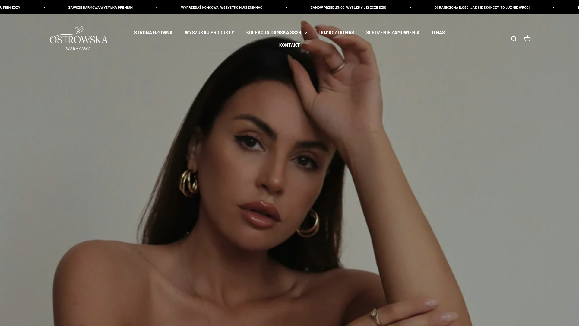 website screenshot of https://ostrowskawarszawa.pl/