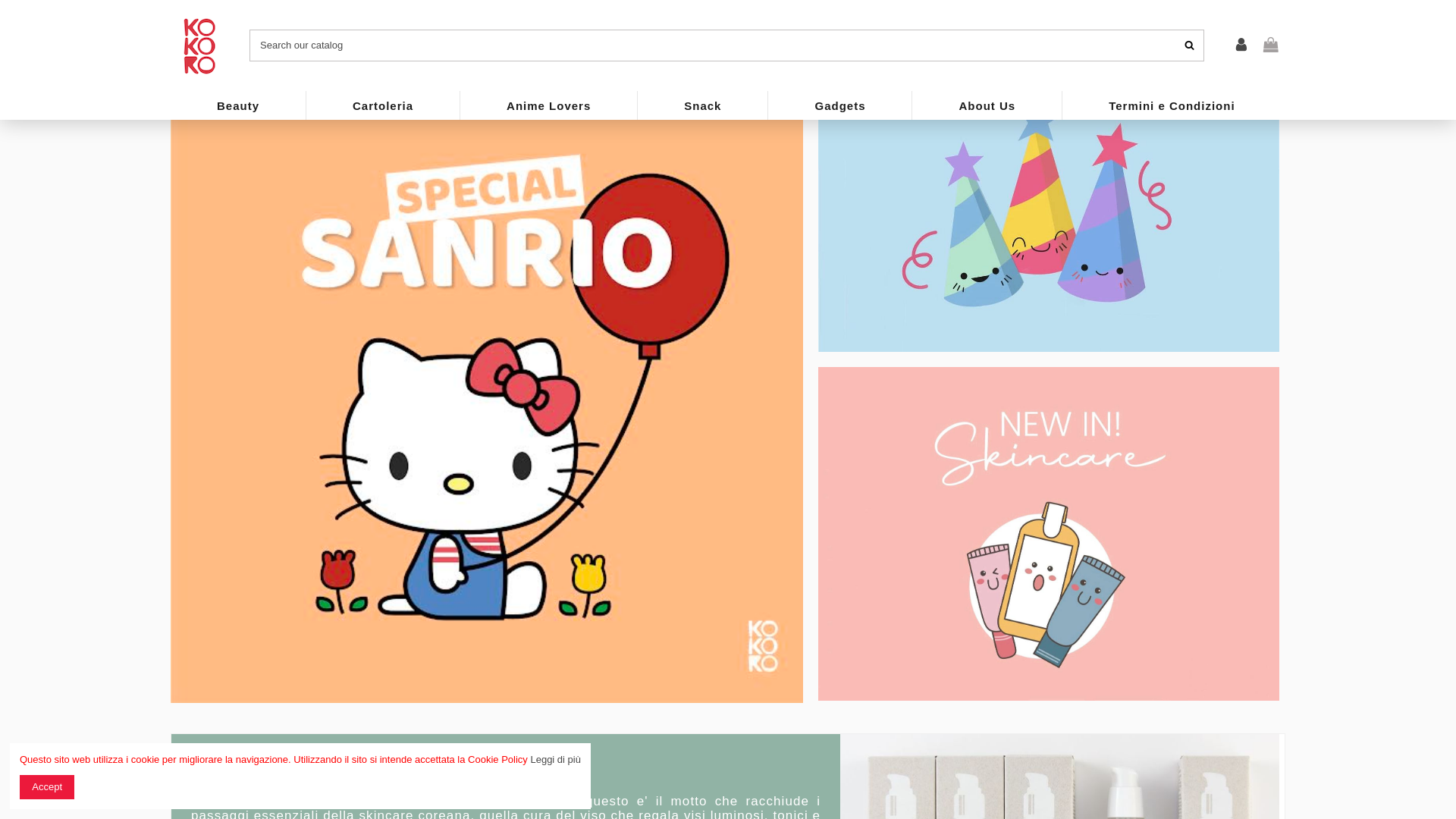 website screenshot of https://kokorostore.it