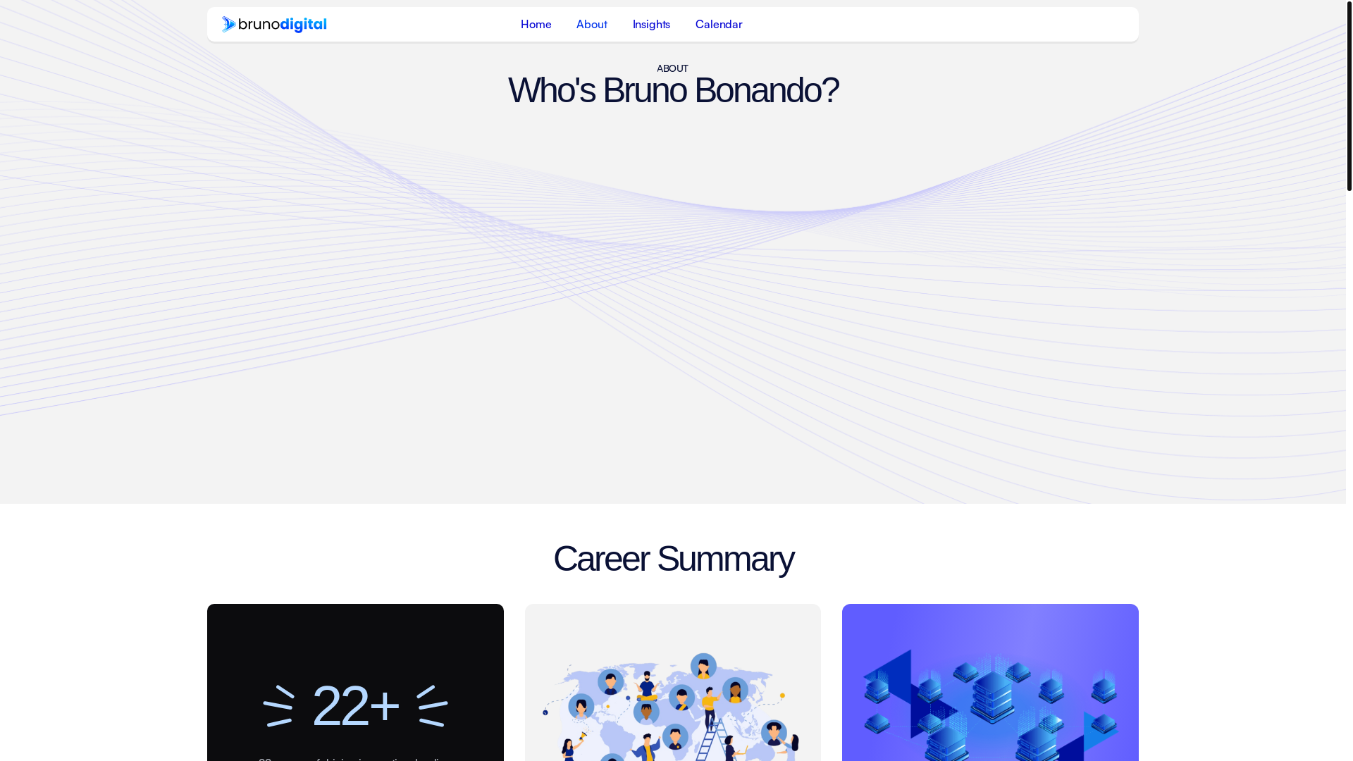 website screenshot of https://brunobonando.com/