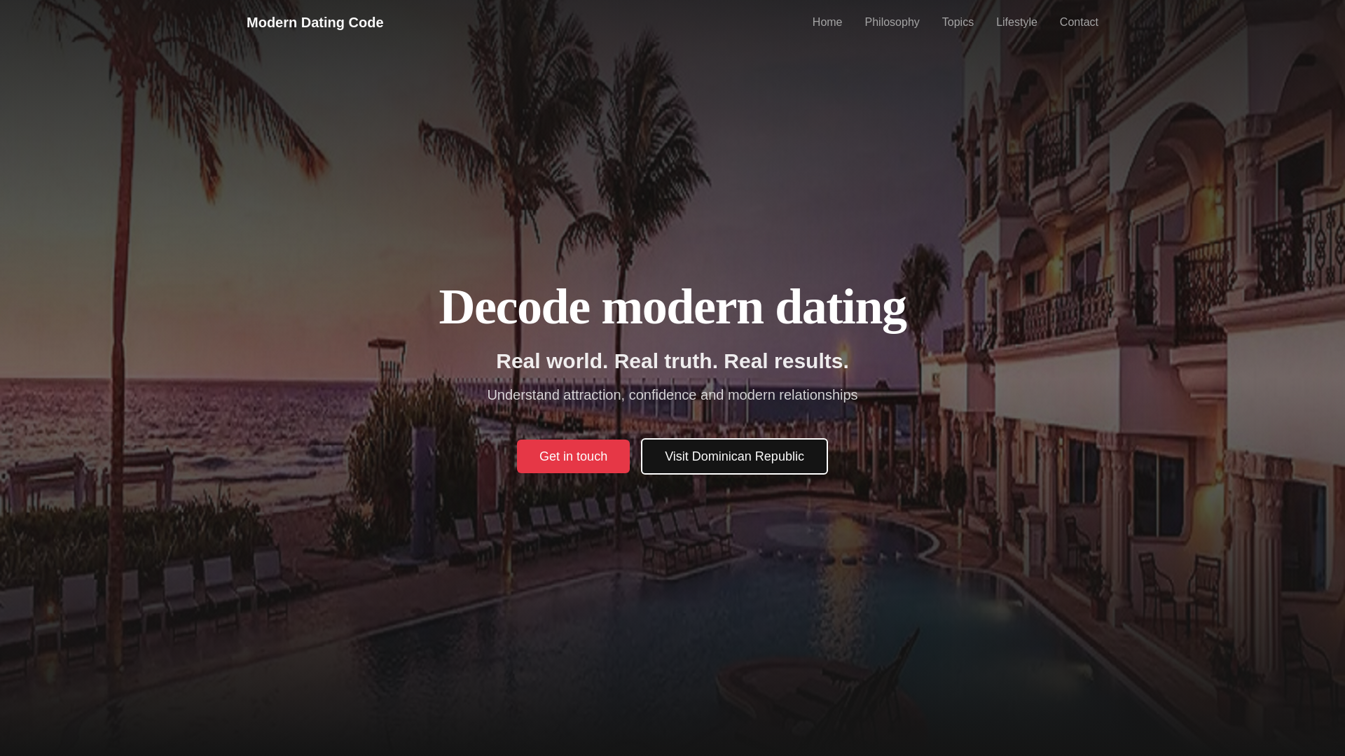 website screenshot of https://moderndatingcode.com/