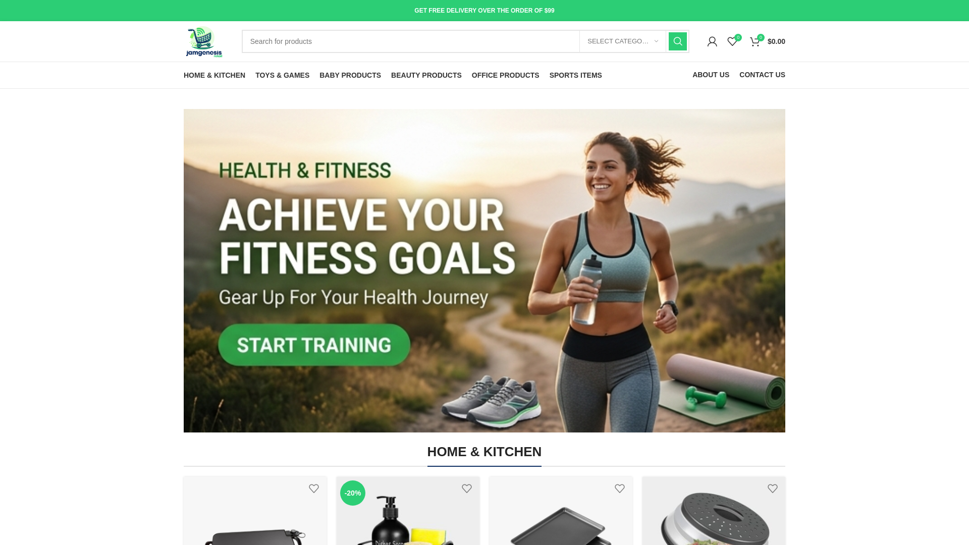 website screenshot of https://jamgenesisretail.com