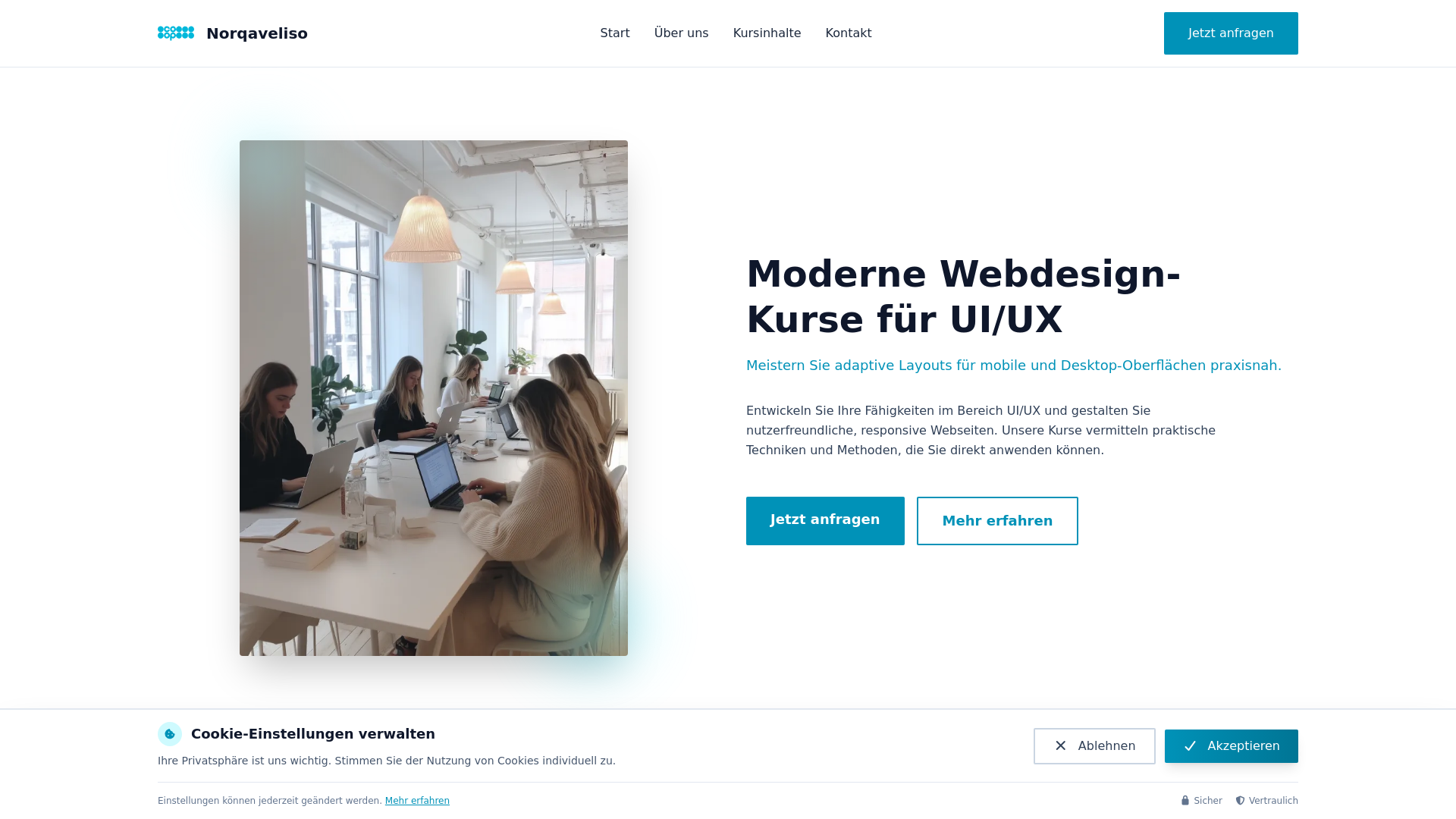 website screenshot of https://norqaveliso.com/