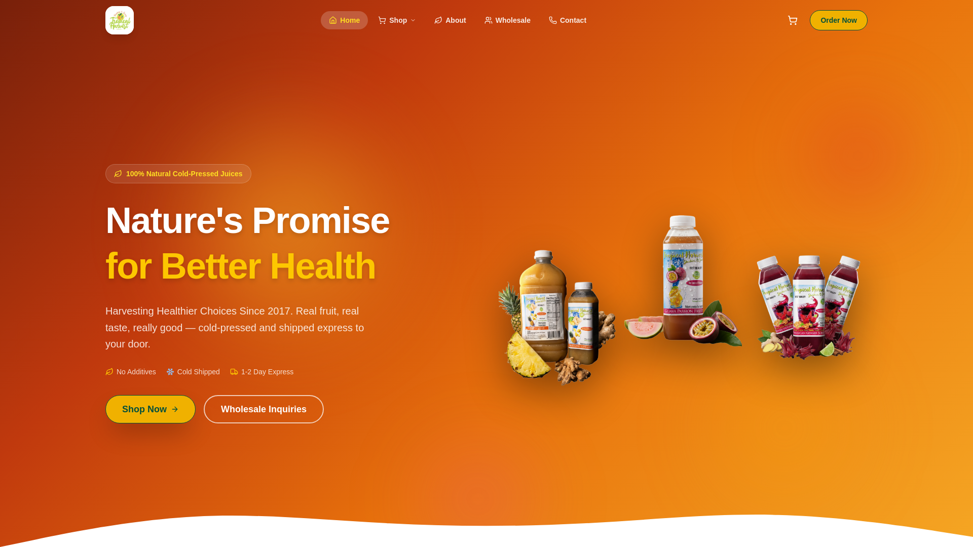 website screenshot of https://siptropical.com/