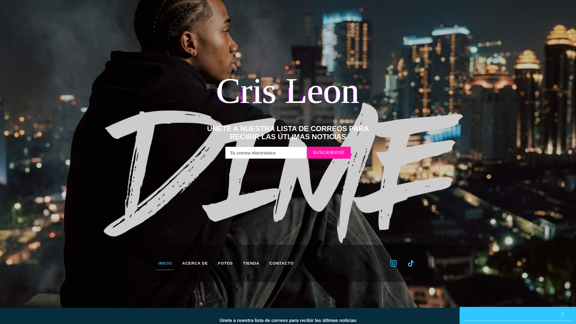 website screenshot of https://crisleonofficial.com/