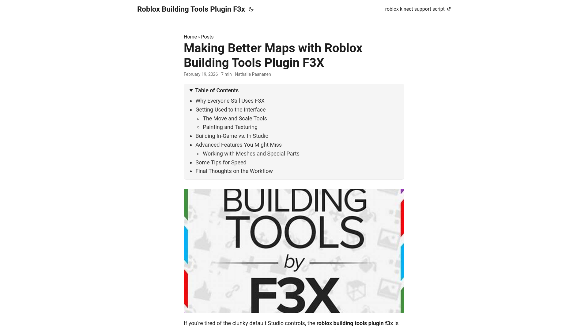website screenshot of https://roblox-building-tools-plugin-f3x.pages.dev/