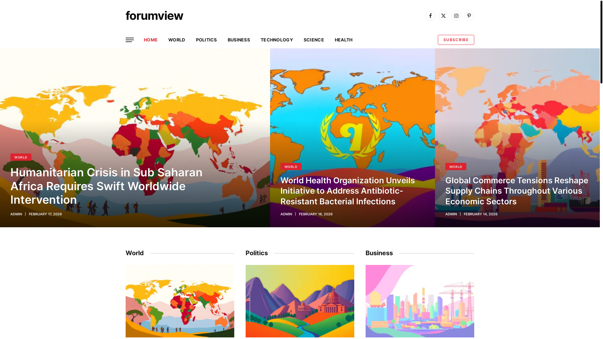 website screenshot of https://forumview.co.uk/