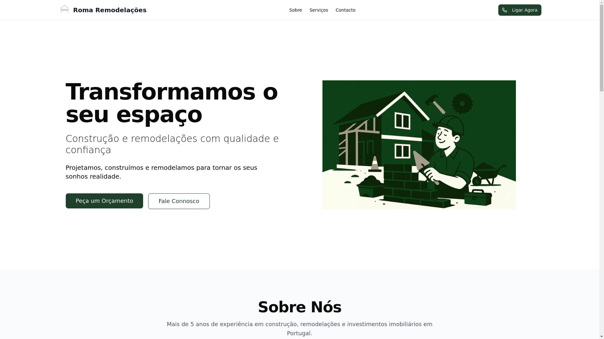 website screenshot of https://romaremodelacoes.com/