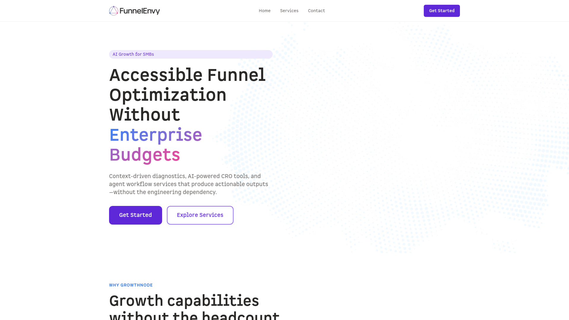 website screenshot of https://growthnode-ai.pages.dev/