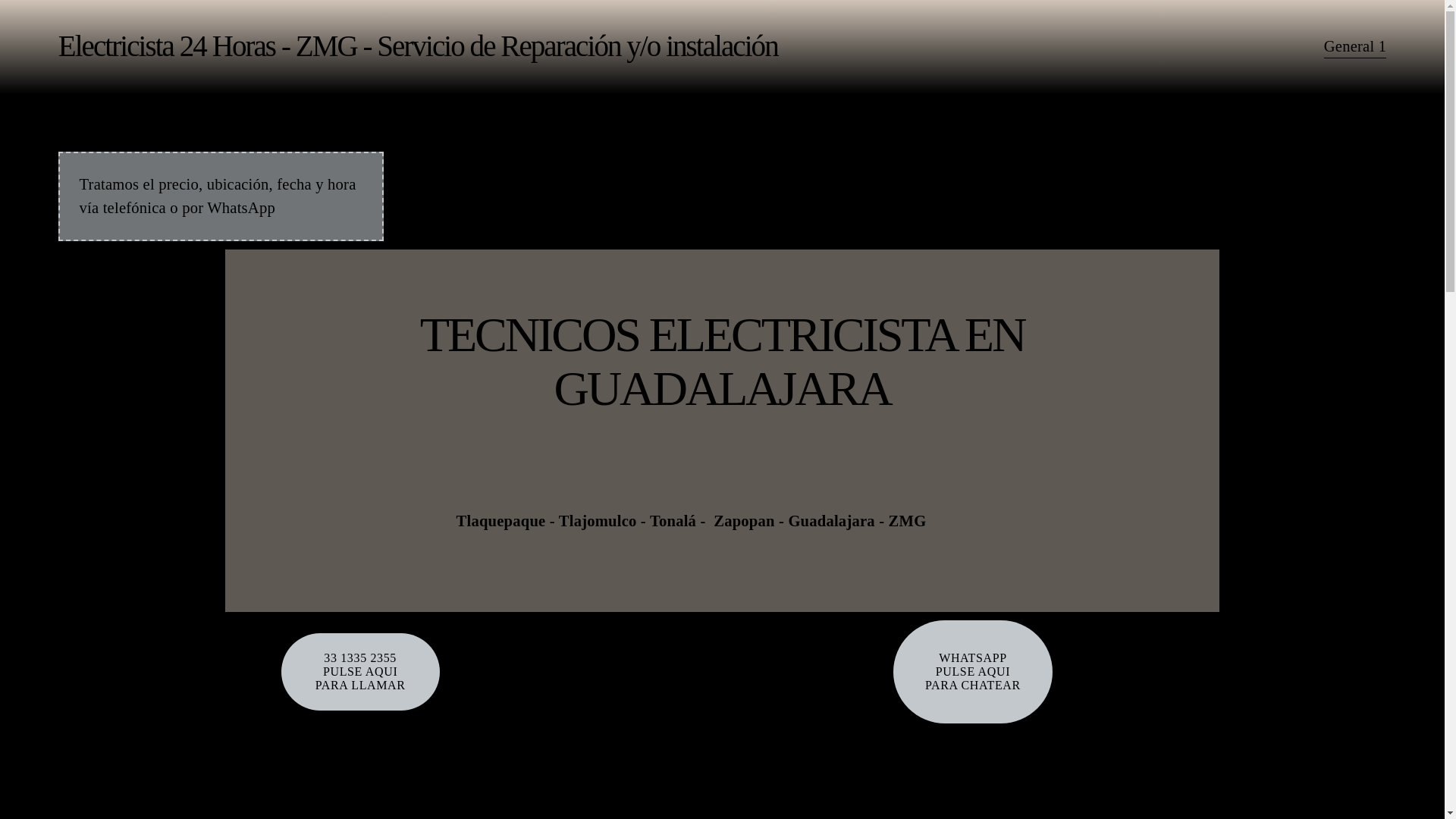 website screenshot of https://electricista24horasgdlexpress.com/