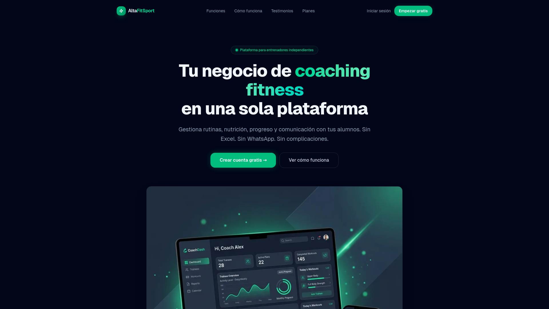 website screenshot of https://altafitsport.com