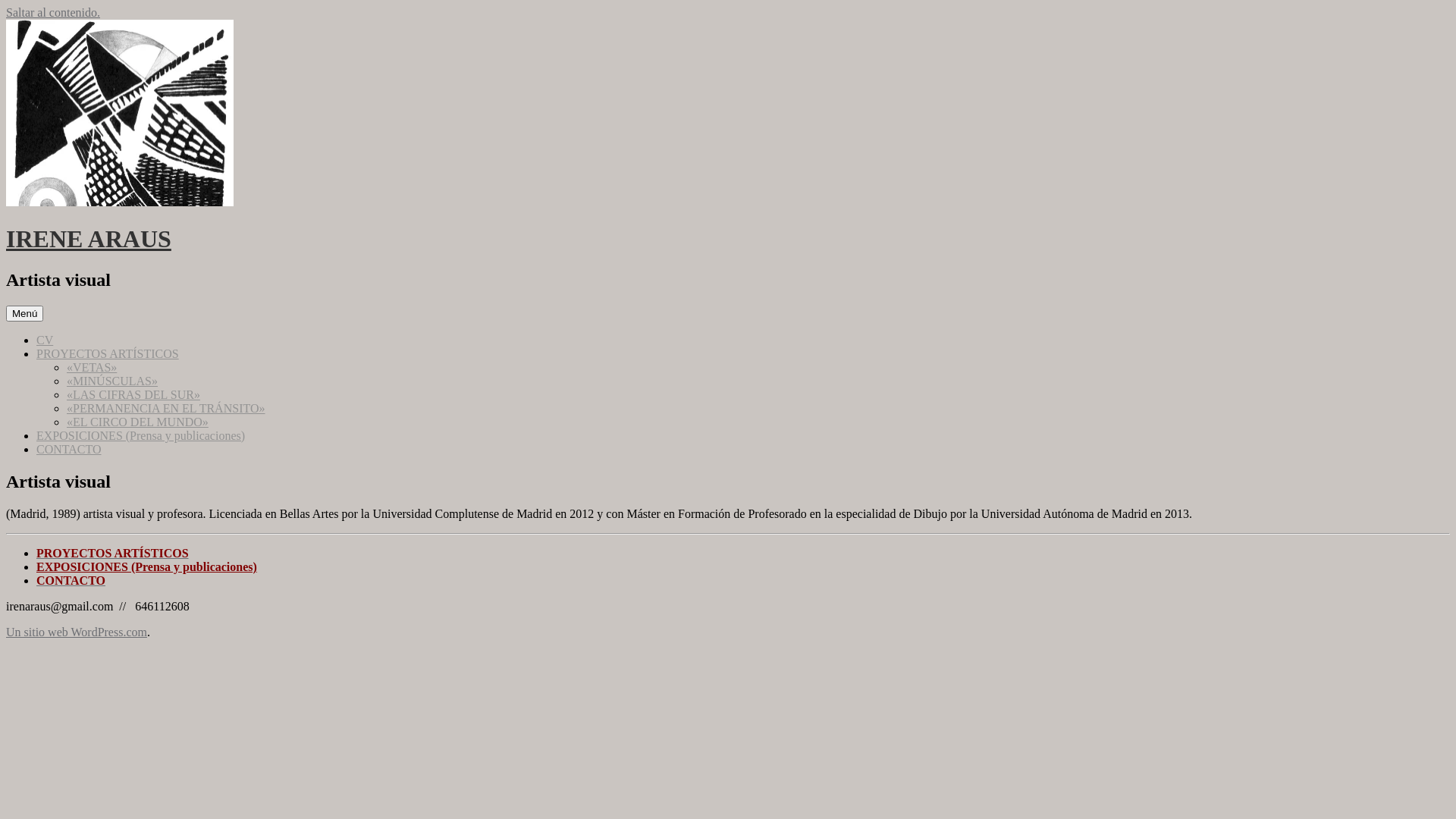 website screenshot of https://irenearaus.com/
