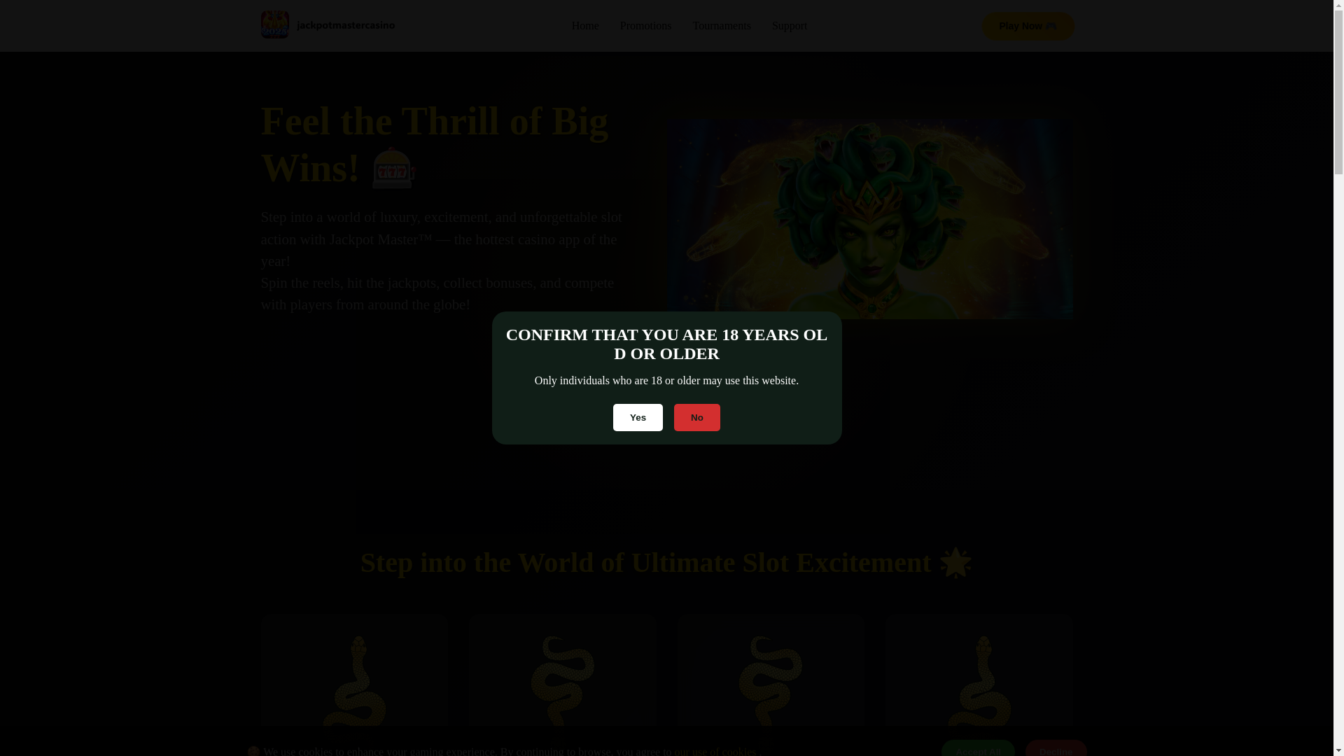 website screenshot of https://jackpotmastercasino.com/
