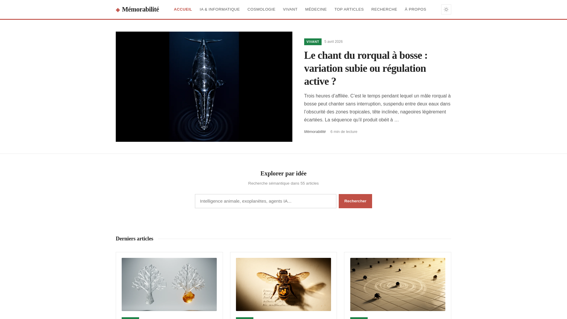 website screenshot of https://memorabilite.pages.dev/