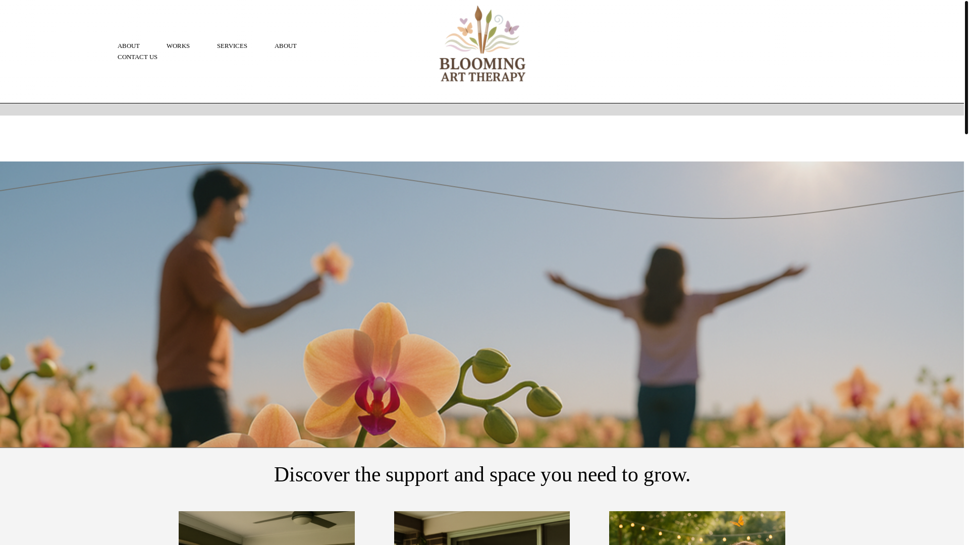 website screenshot of https://bloomingarttherapy.com.au/