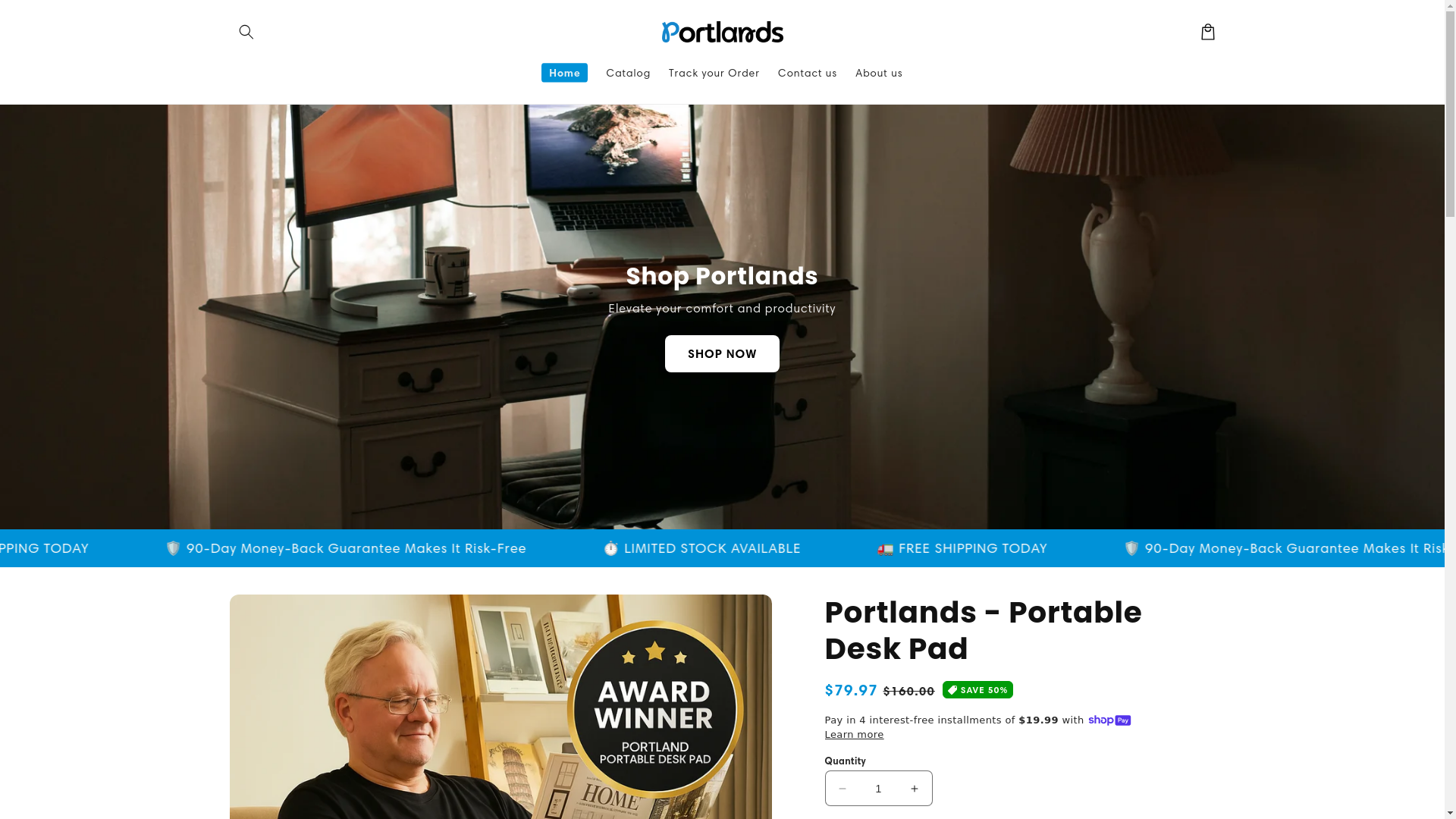 website screenshot of https://portlands.us/