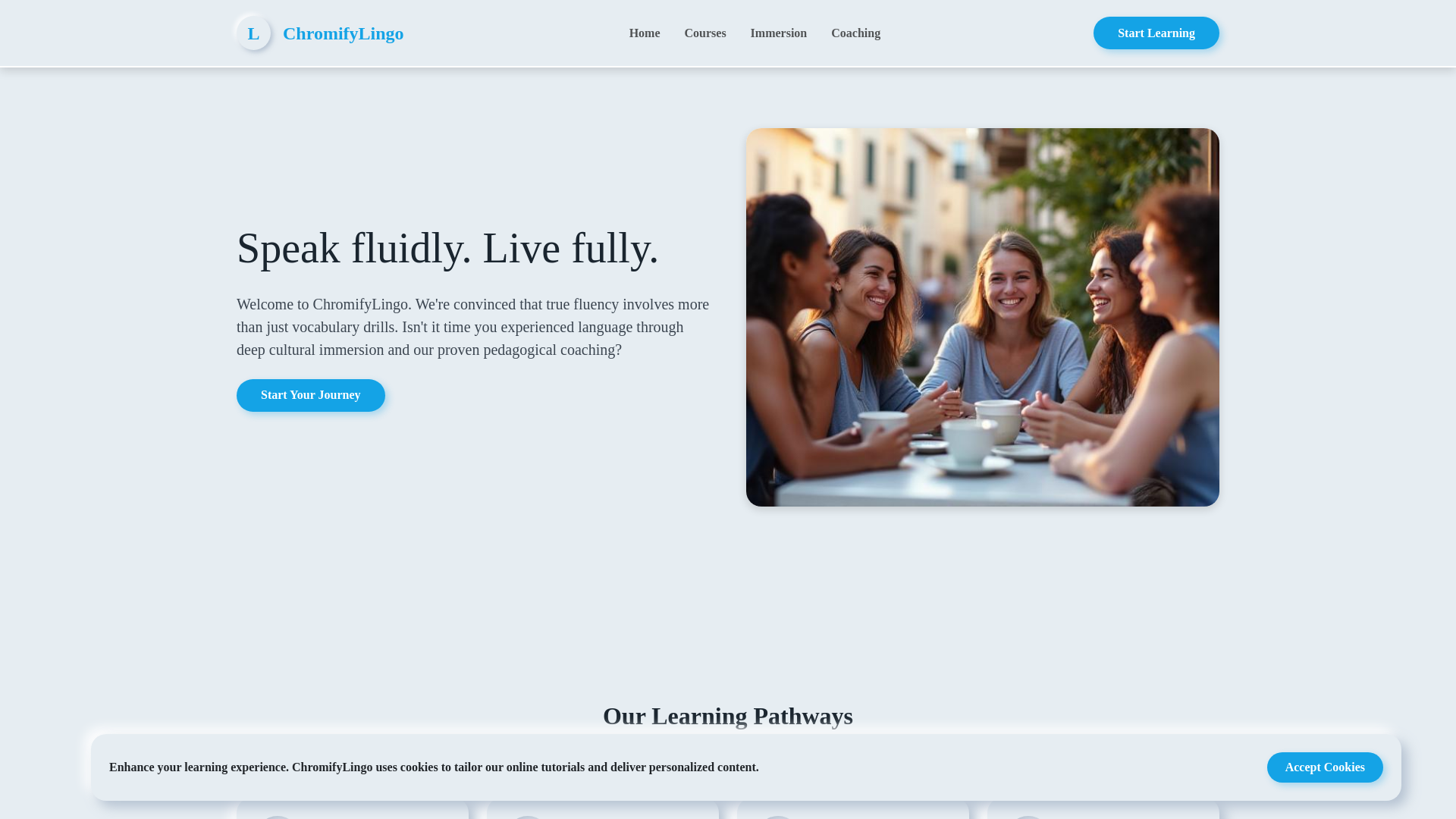 website screenshot of https://chenierhub.click/