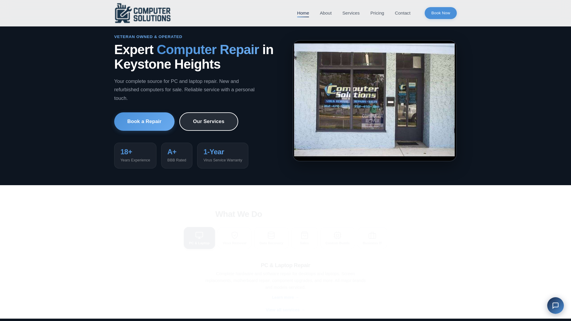 website screenshot of https://computersolutions.pages.dev/