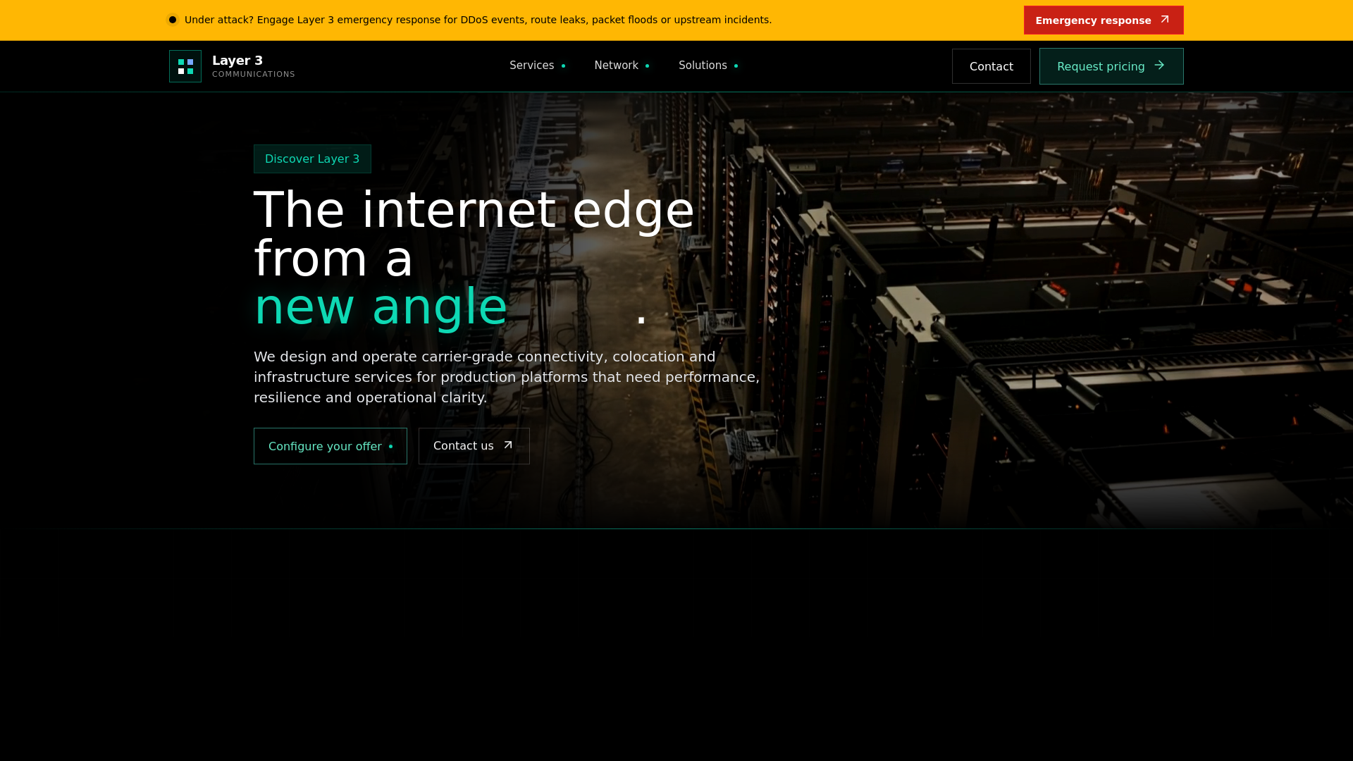website screenshot of https://layer3com.fr/