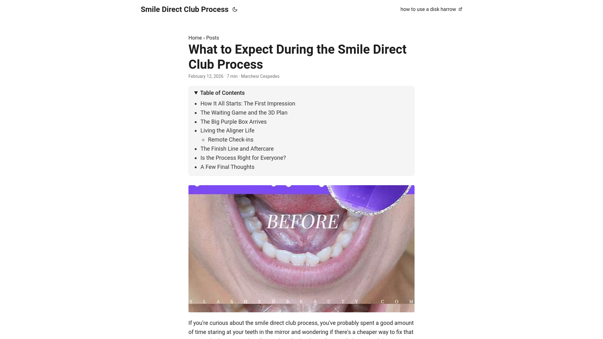 website screenshot of https://smile-direct-club-process.pages.dev/