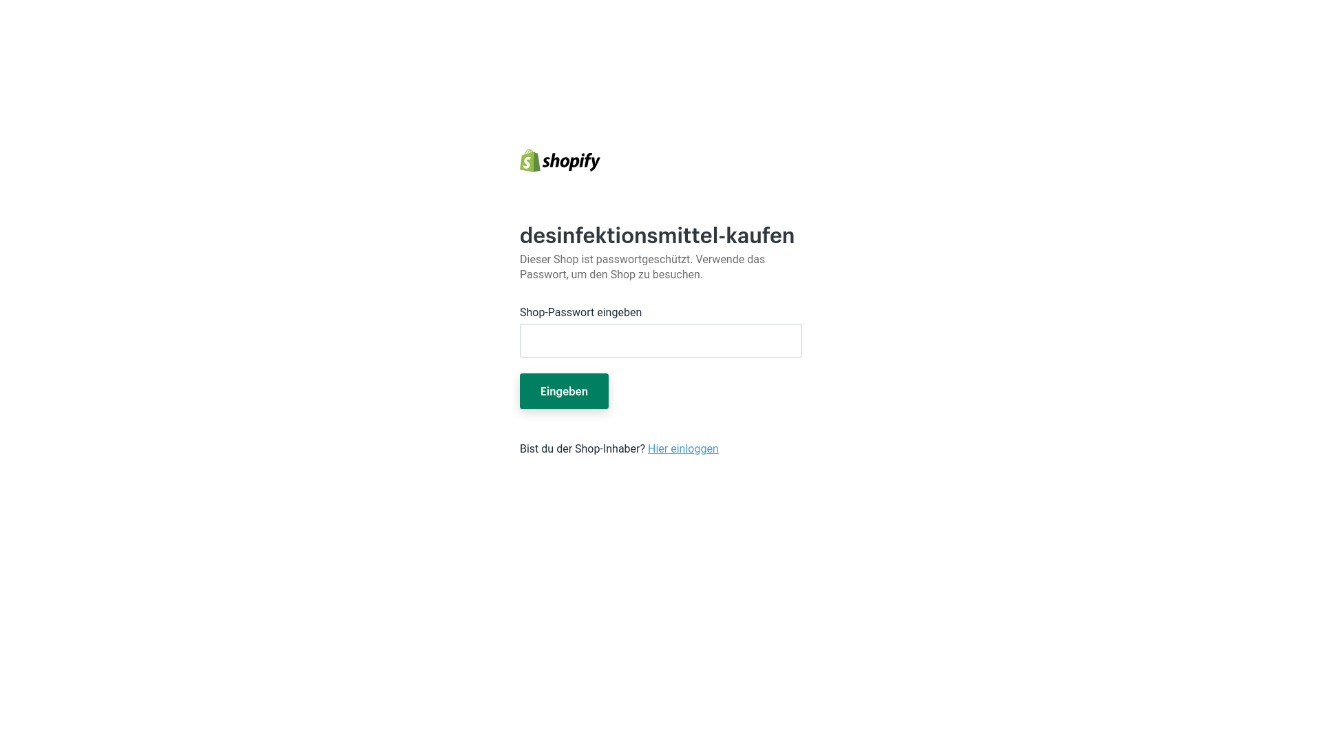 website screenshot of https://desinfektionsmittel-kaufen.eu/