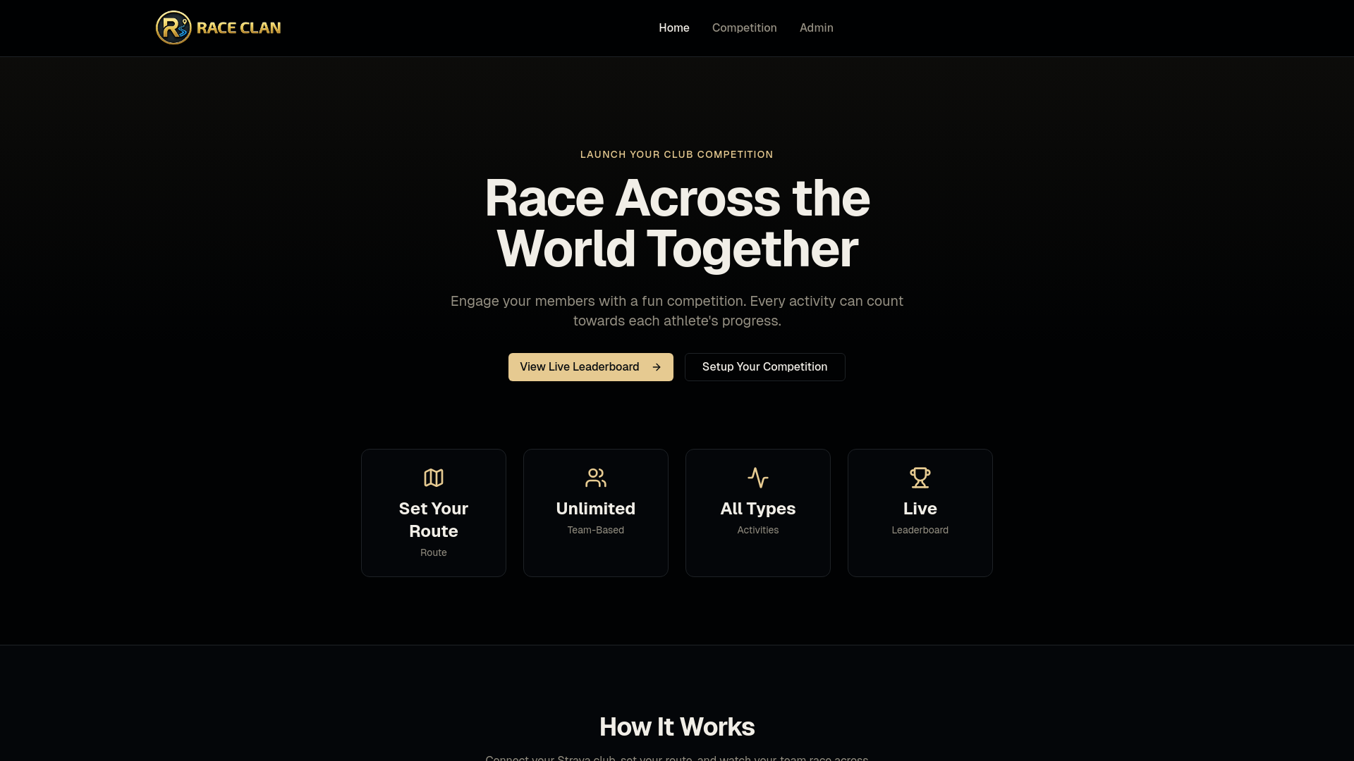 website screenshot of https://raceclan.co.uk/