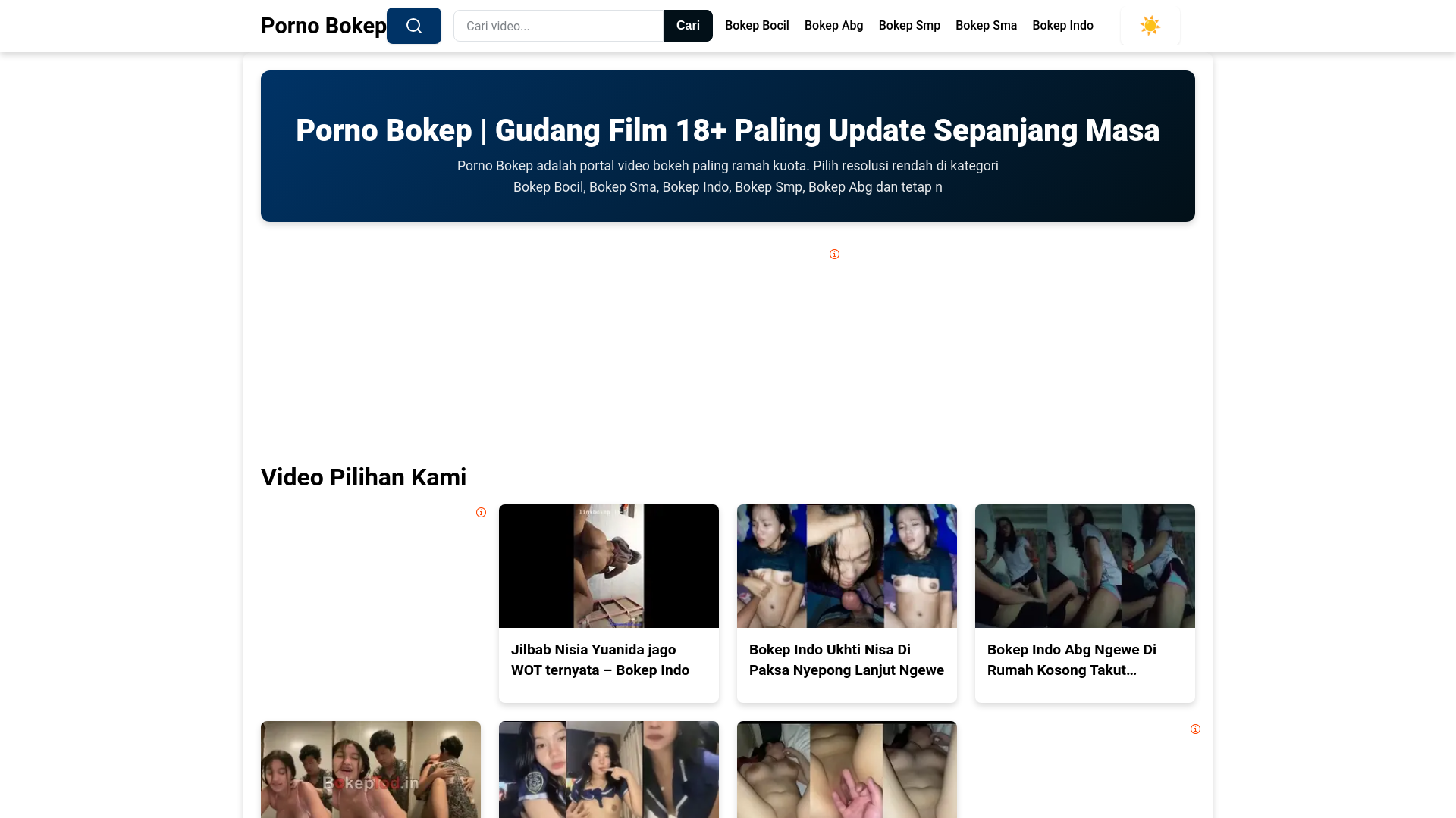 website screenshot of https://pornobokep.pages.dev/