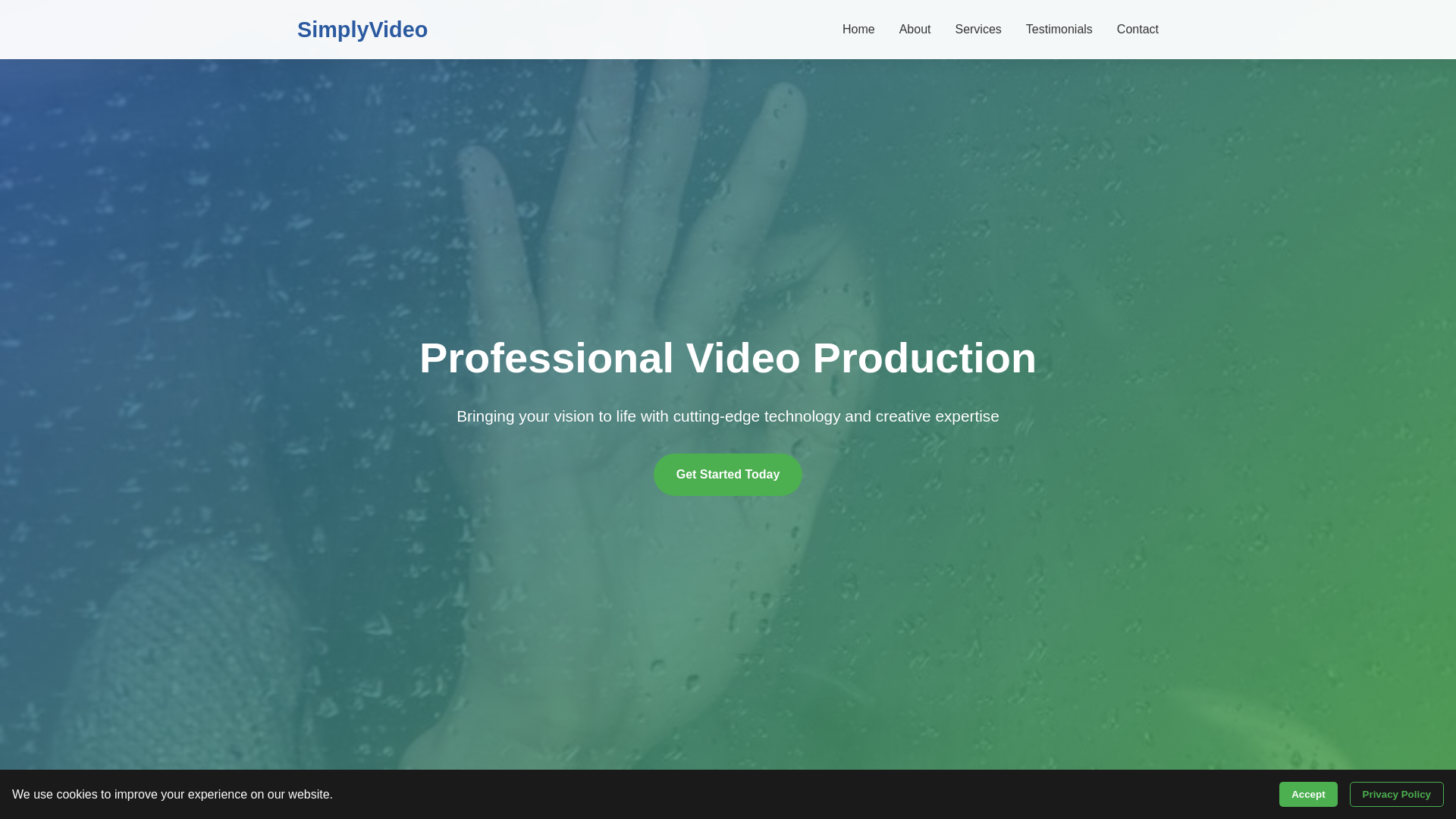 website screenshot of https://simplyvideonet.digital/