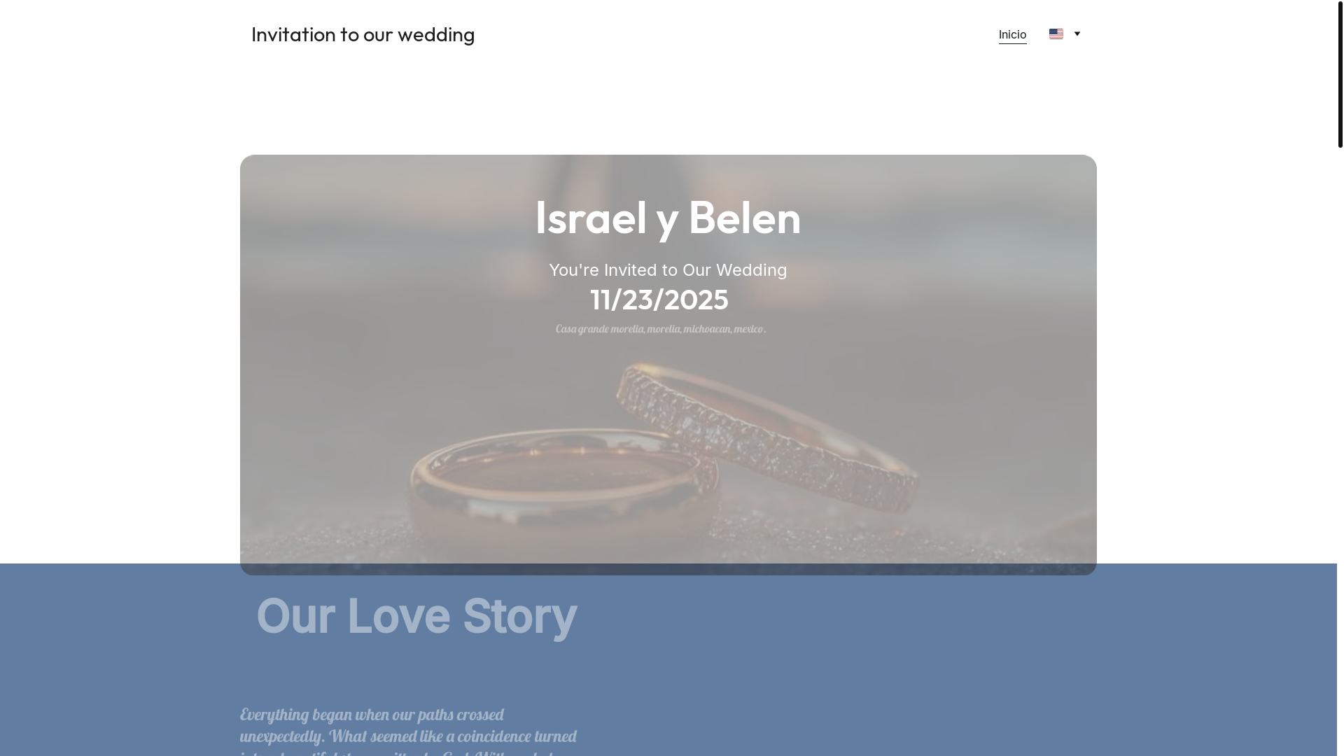 website screenshot of https://israel-and-belen.com/