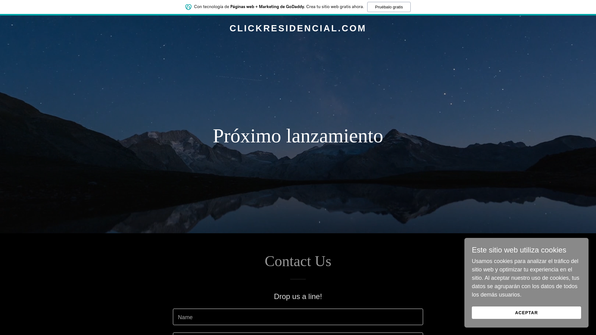 website screenshot of https://clickresidencial.com/
