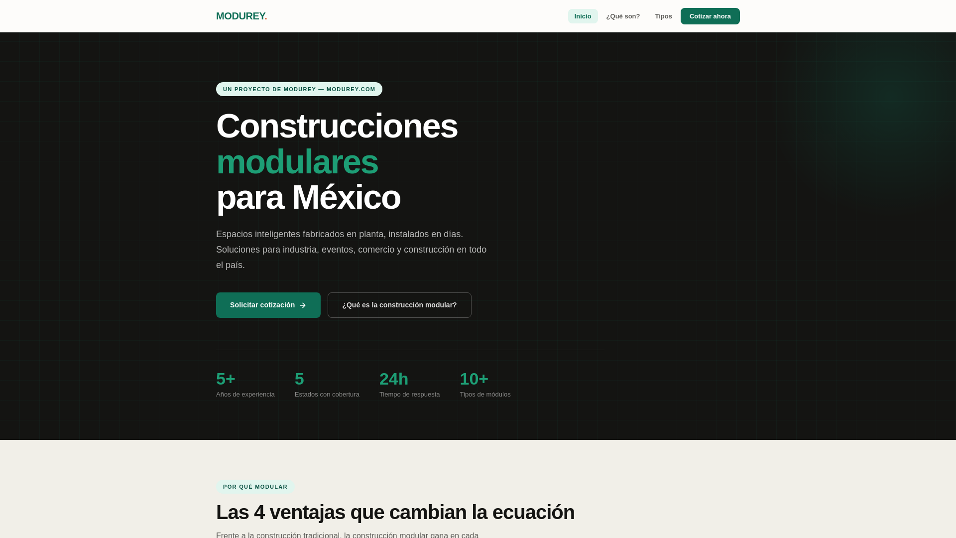 website screenshot of https://construccionesmodulares.pages.dev/