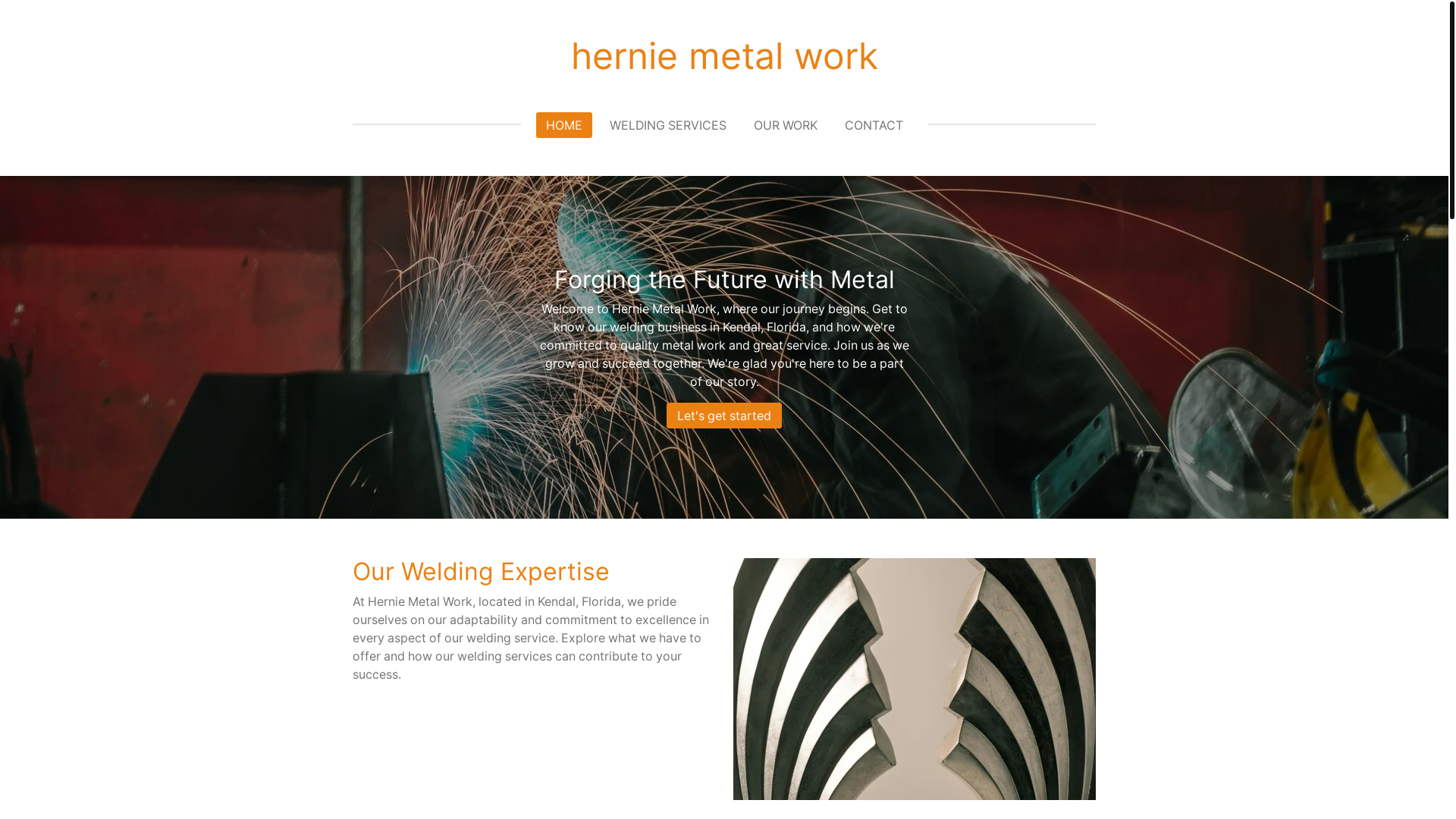 website screenshot of https://hernie-metal-work.com/
