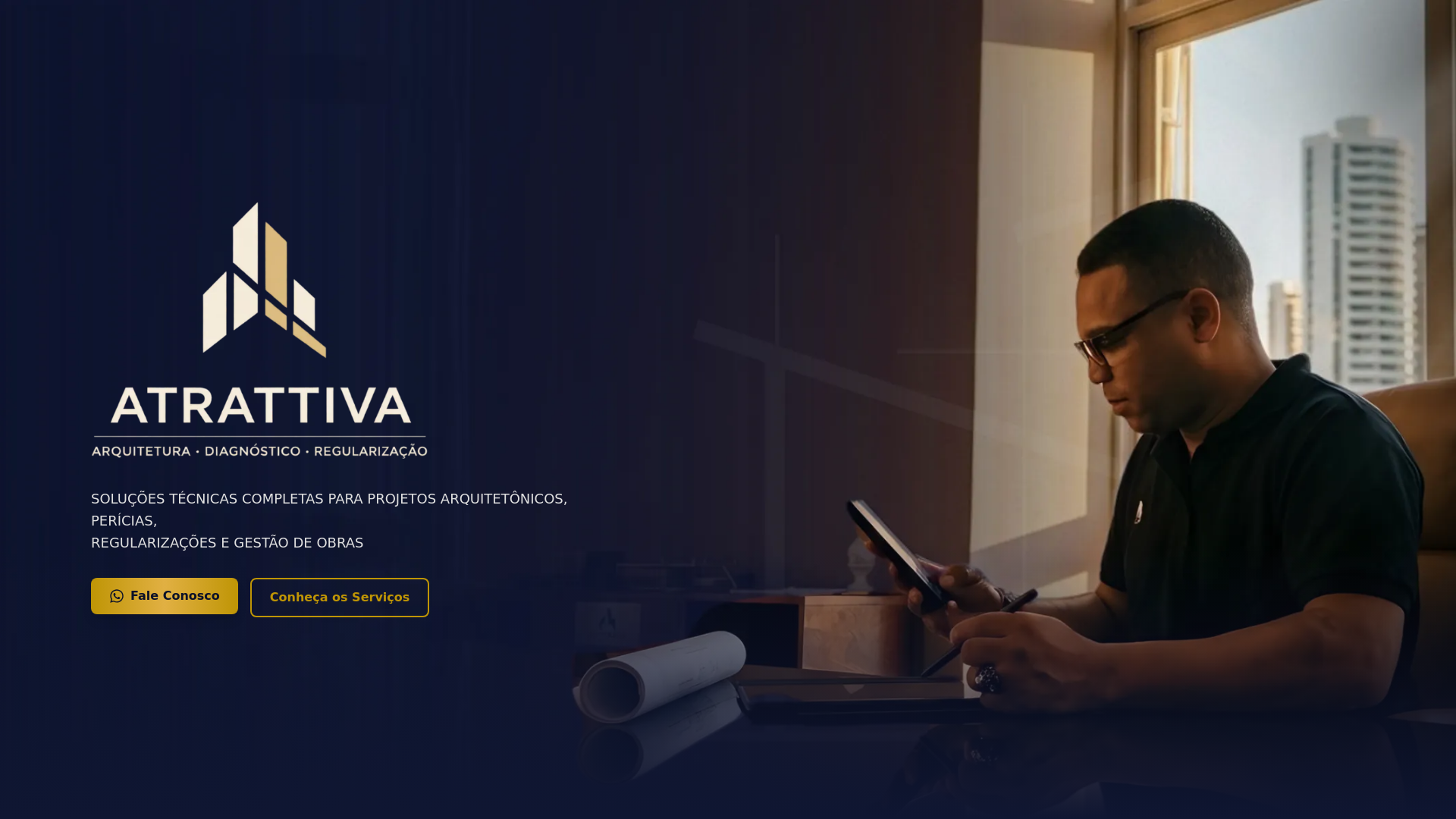 website screenshot of https://atrattivaarquitetura.com.br/