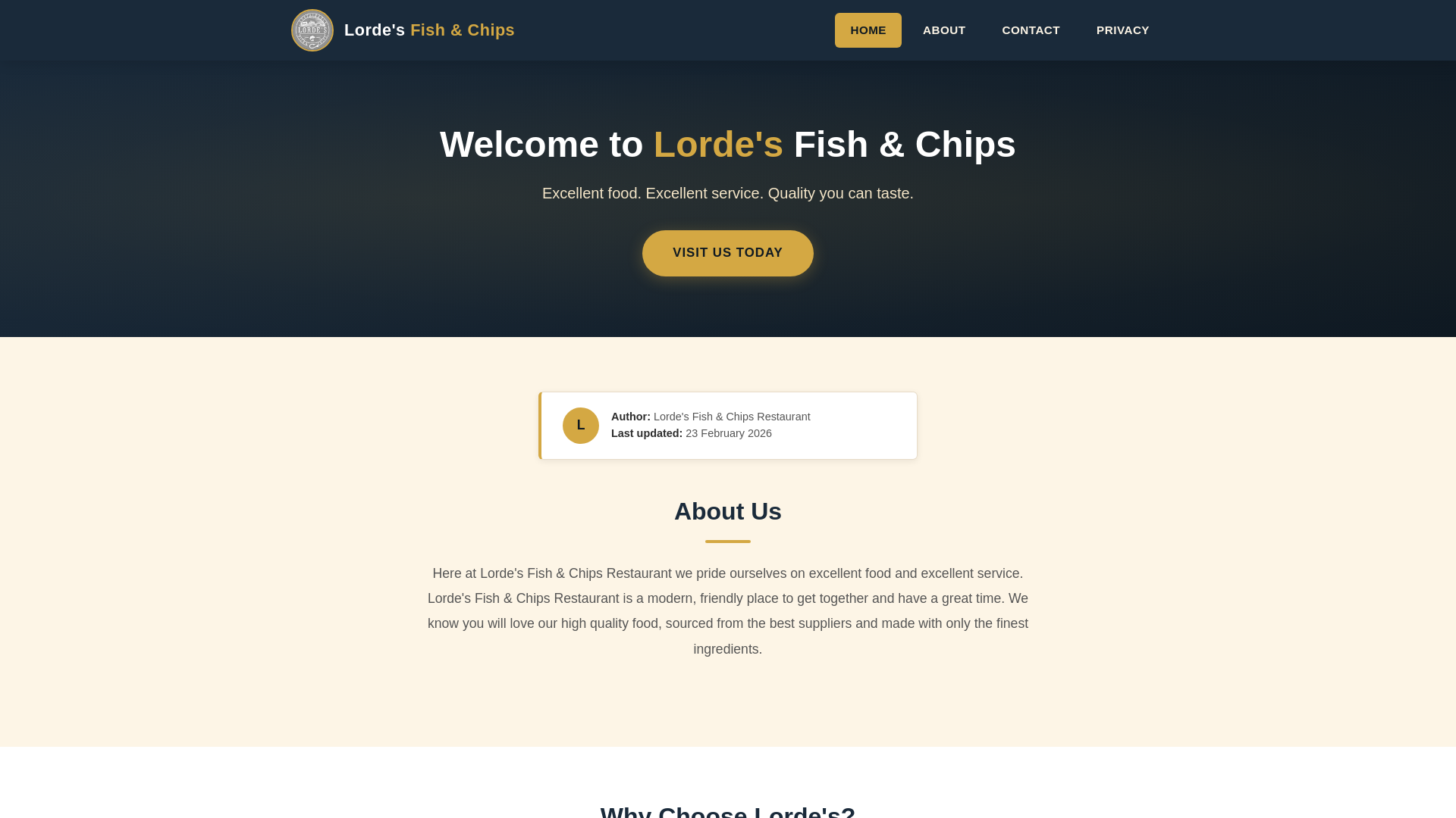 website screenshot of https://lordesfishandchips.pages.dev/