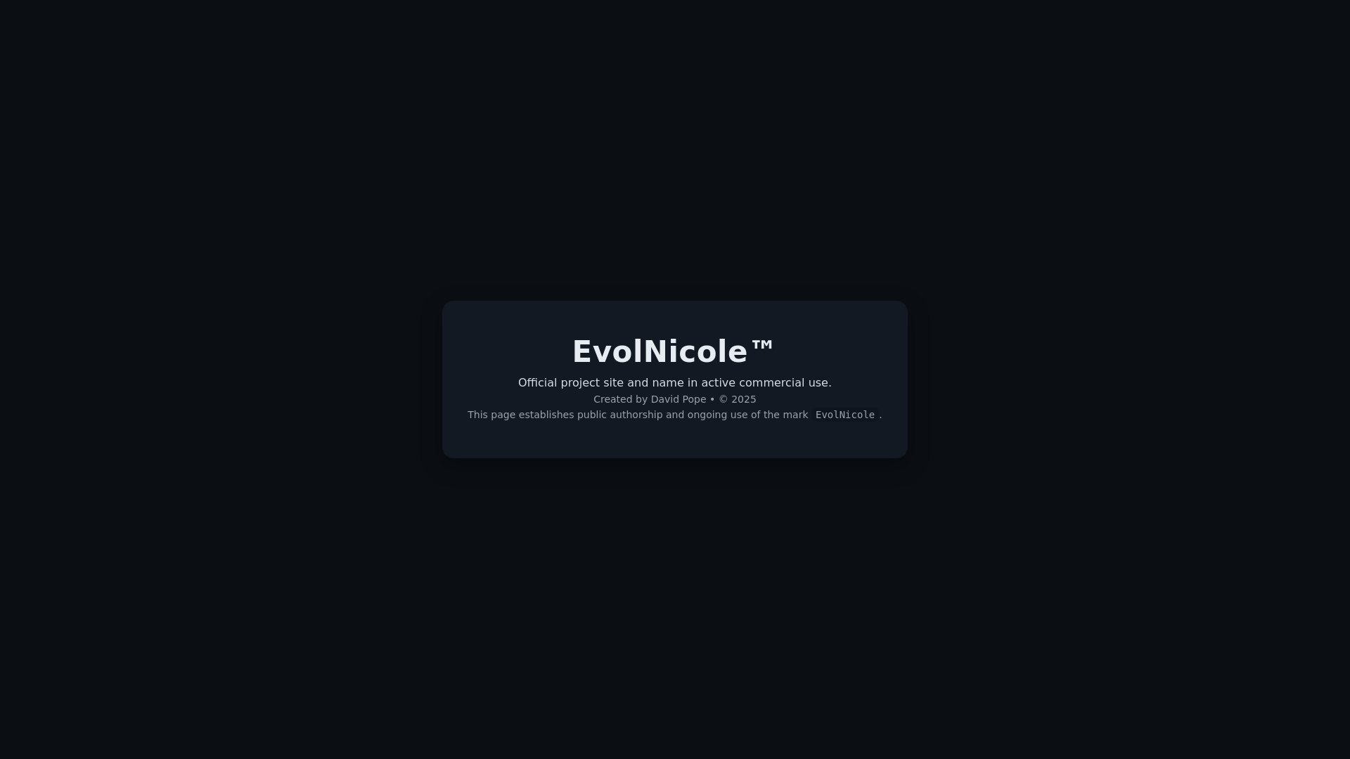 website screenshot of https://evolnicole.pages.dev/