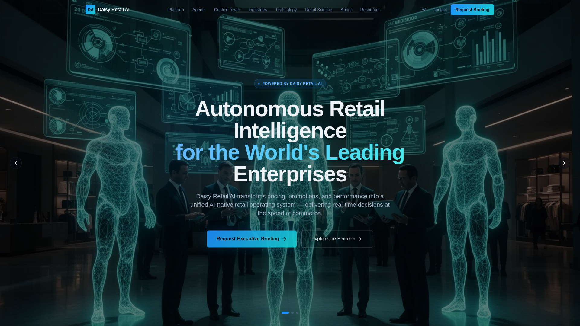 website screenshot of https://daisyretailai.com