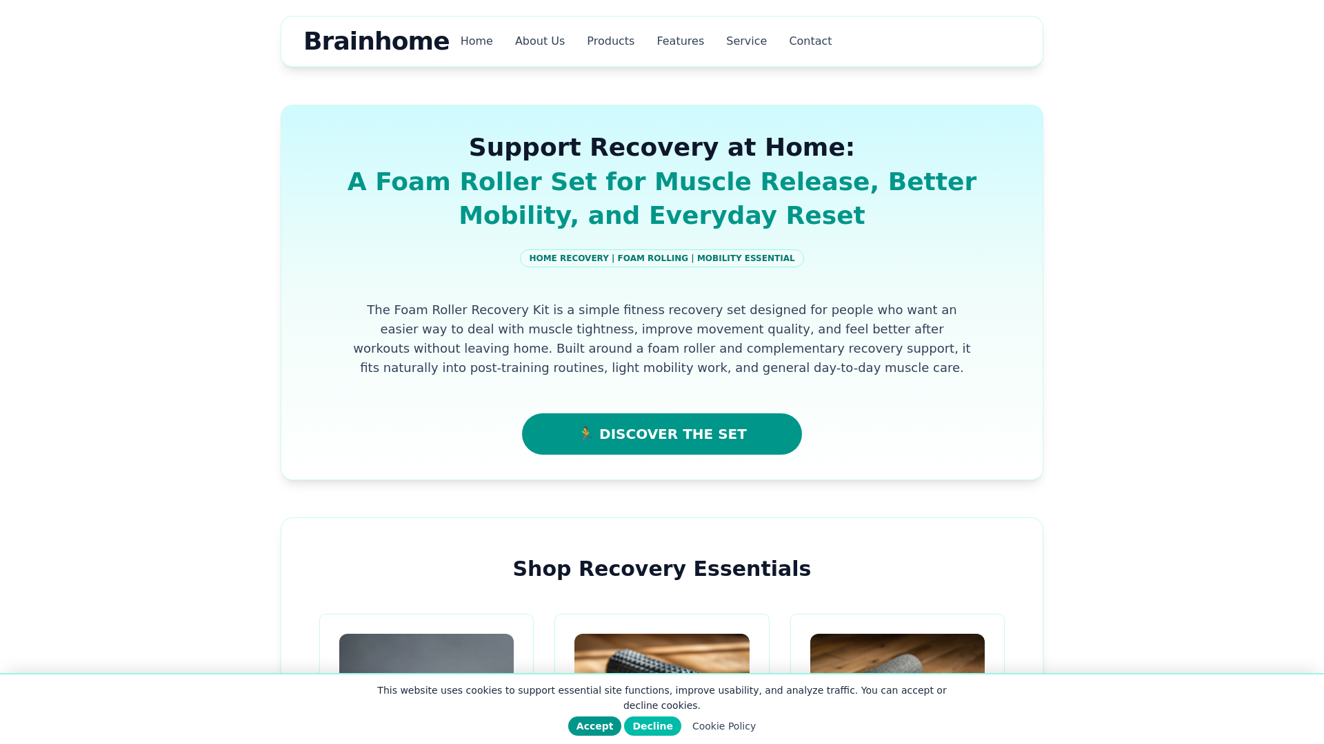 website screenshot of https://brainhome.cc/