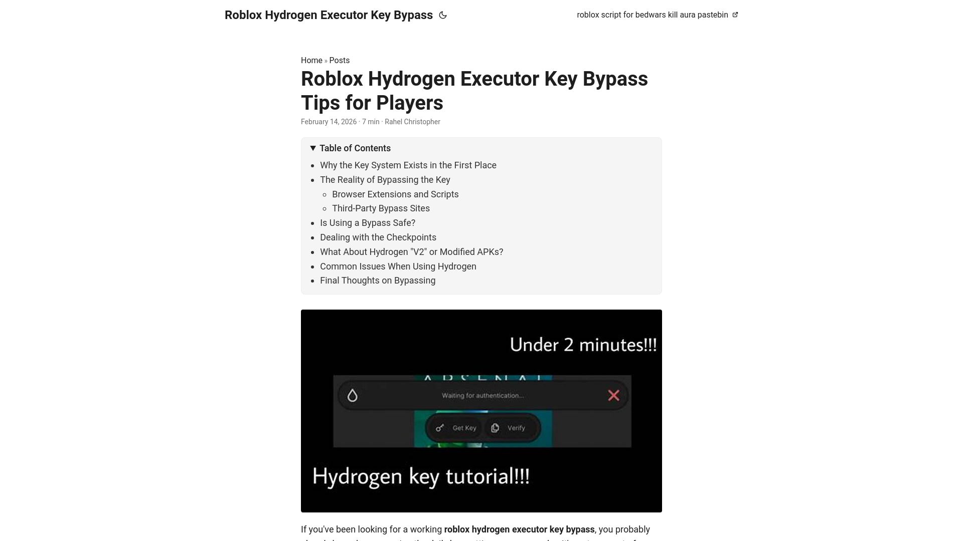 website screenshot of https://roblox-hydrogen-executor-key-bypass.pages.dev/