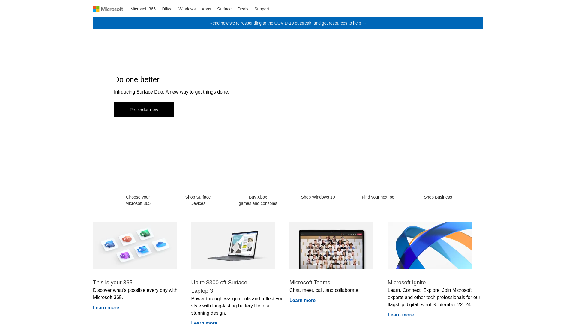 website screenshot of https://microsoft-home-page-clone.vercel.app