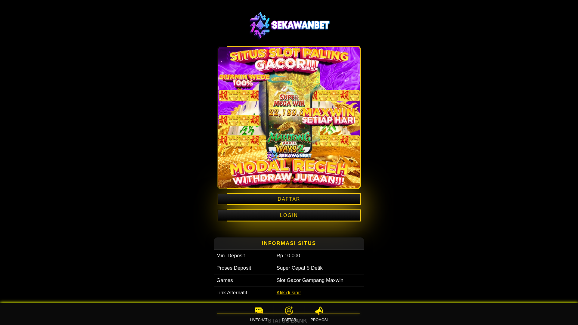 website screenshot of https://site-sekawanbet-pro.pages.dev/