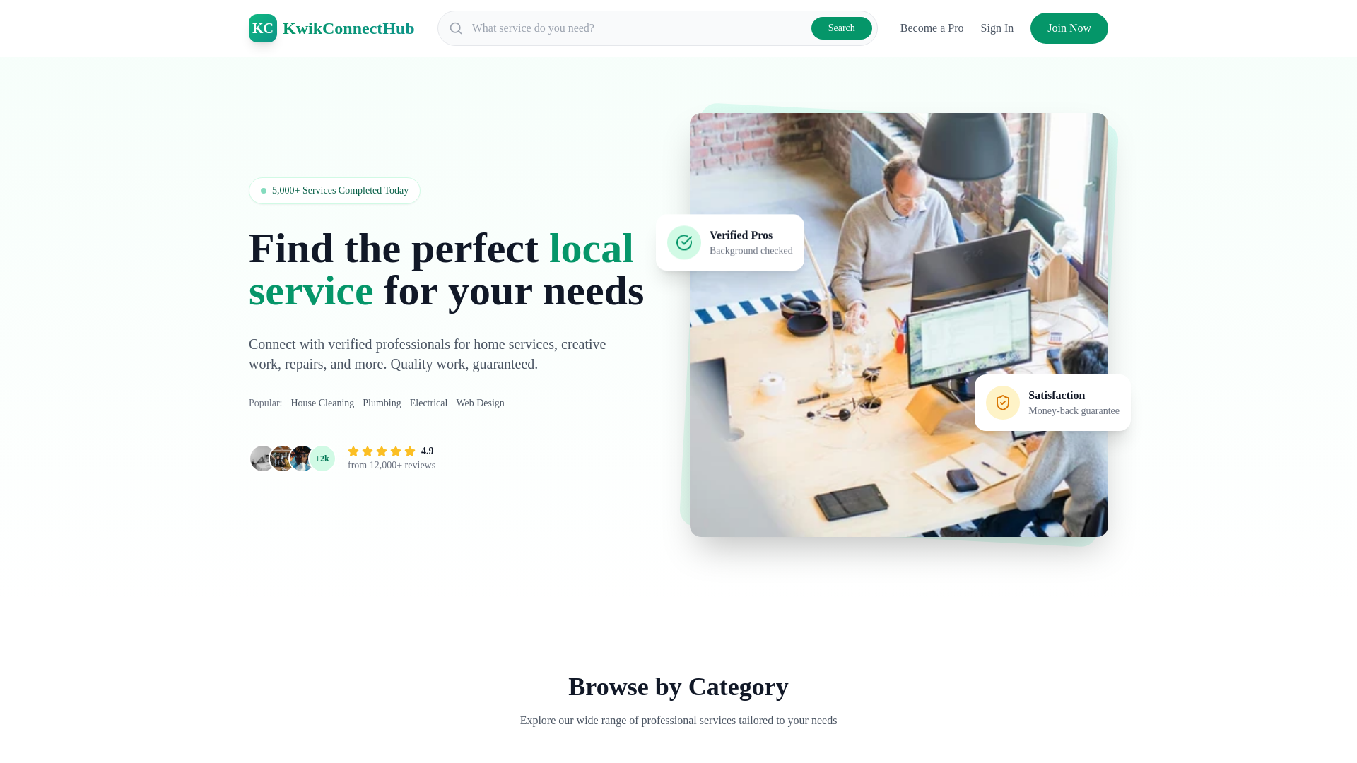 website screenshot of https://kwikconnecthub.com