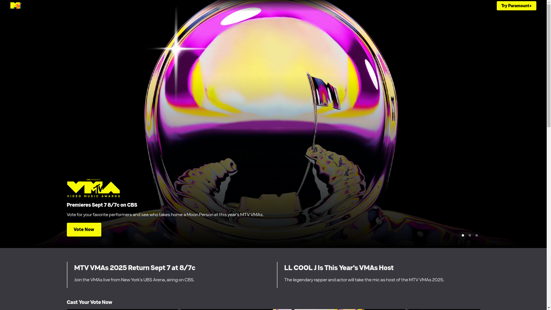 website screenshot of https://mtvvideomusicawards.com/