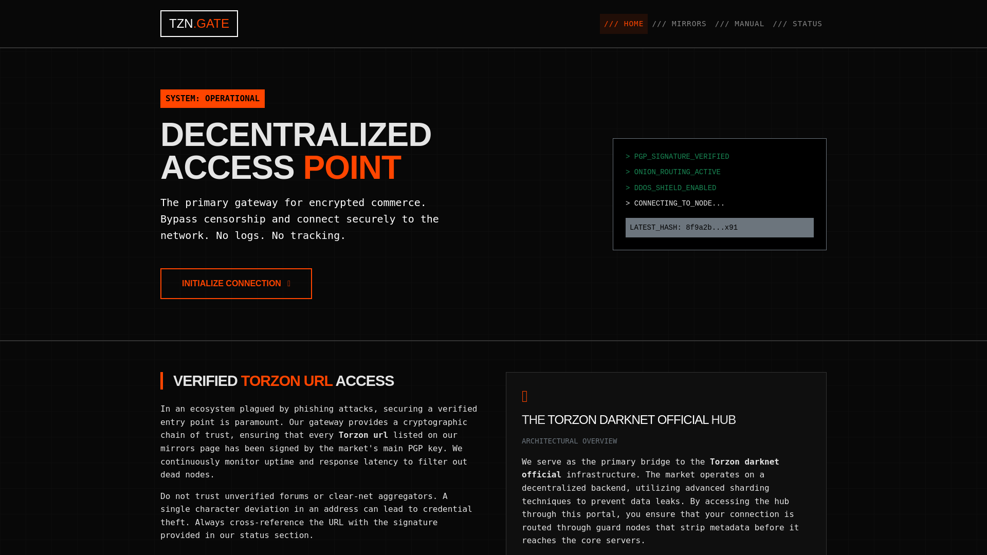 website screenshot of https://torzonmarket1.com/