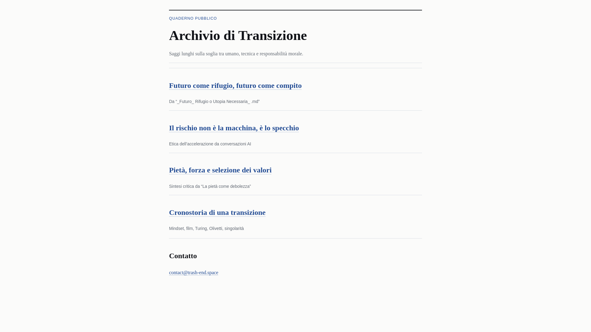 website screenshot of https://trash-end.space/