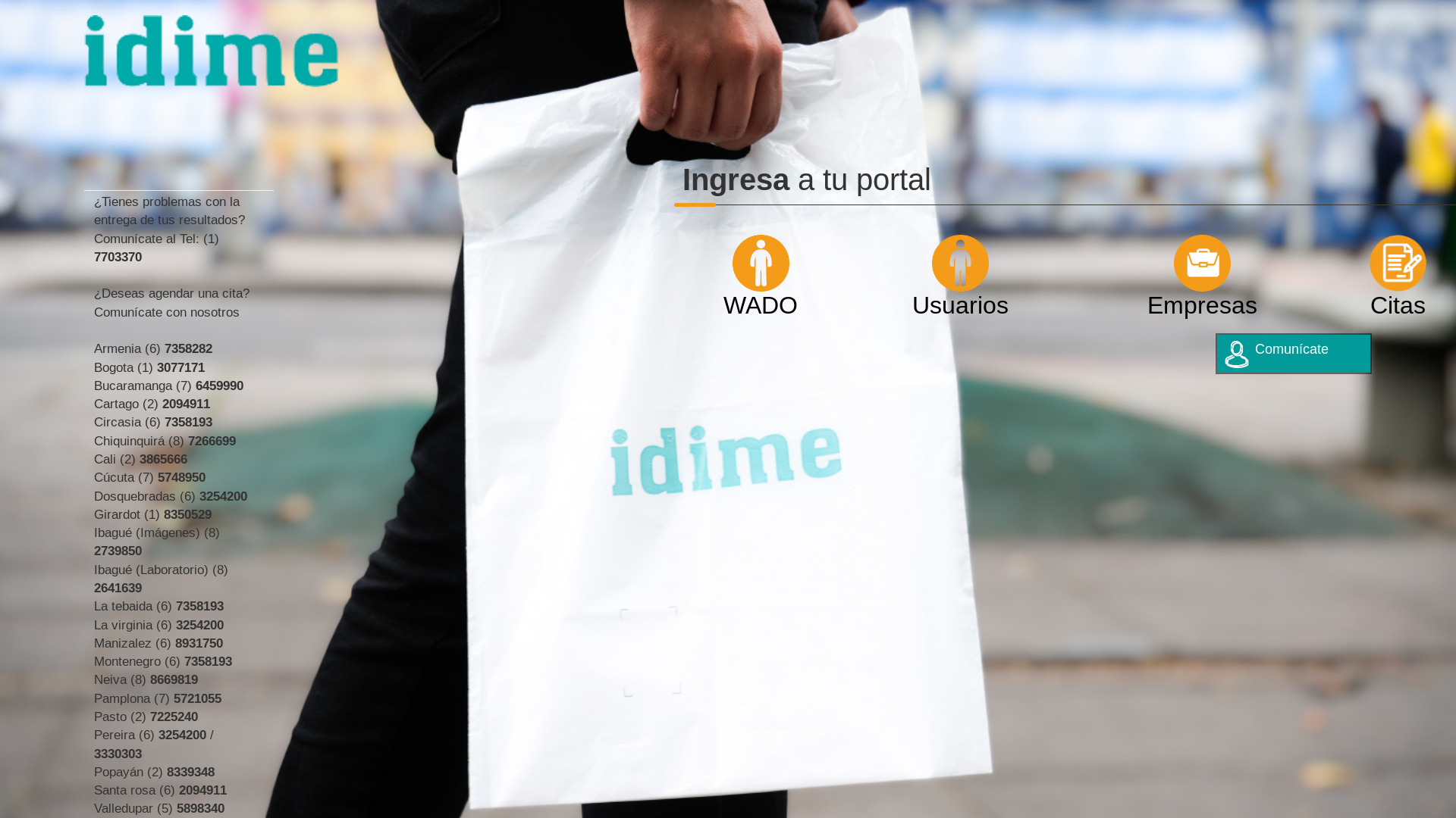 website screenshot of https://www.entregaresultados.net