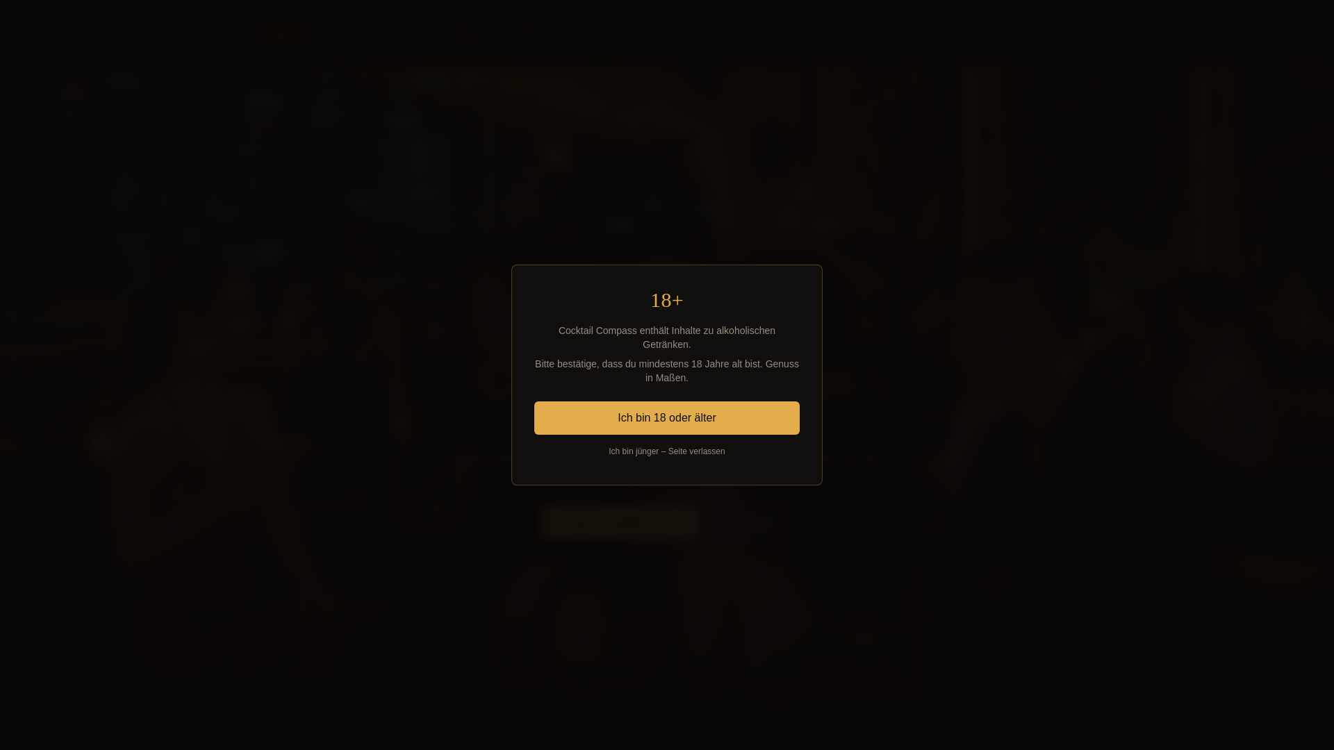 website screenshot of https://cocktail-compass.de/