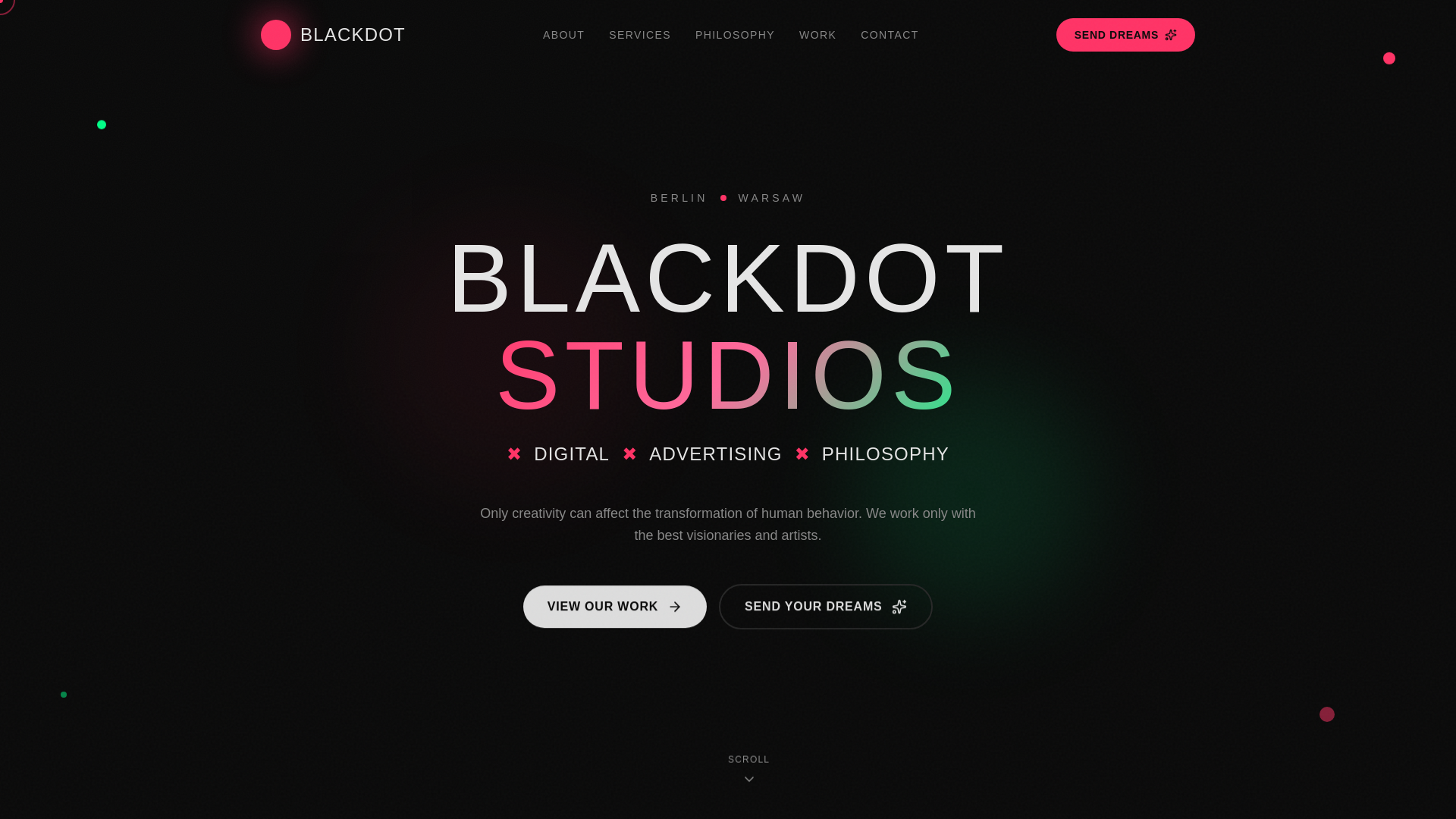website screenshot of https://blackdot-studios.org/