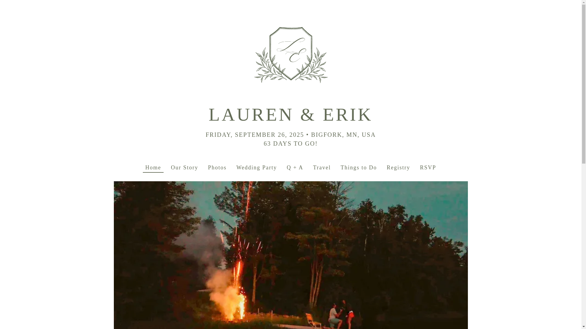 website screenshot of https://laurenanderik2025.com/
