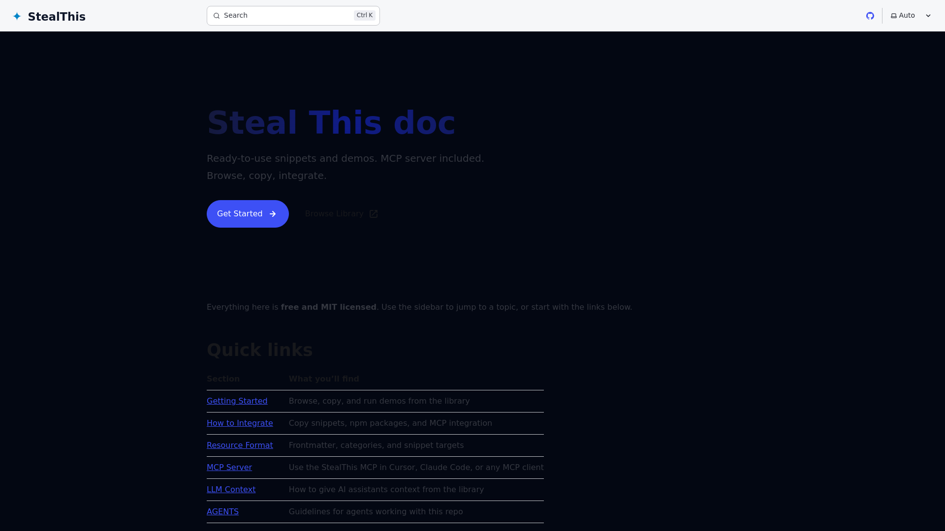 website screenshot of https://stealthis-docs.pages.dev/