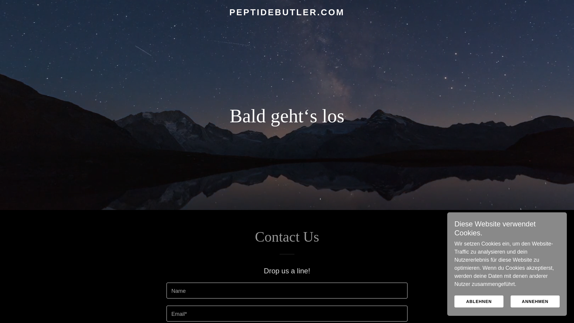 website screenshot of https://peptidebutler.com